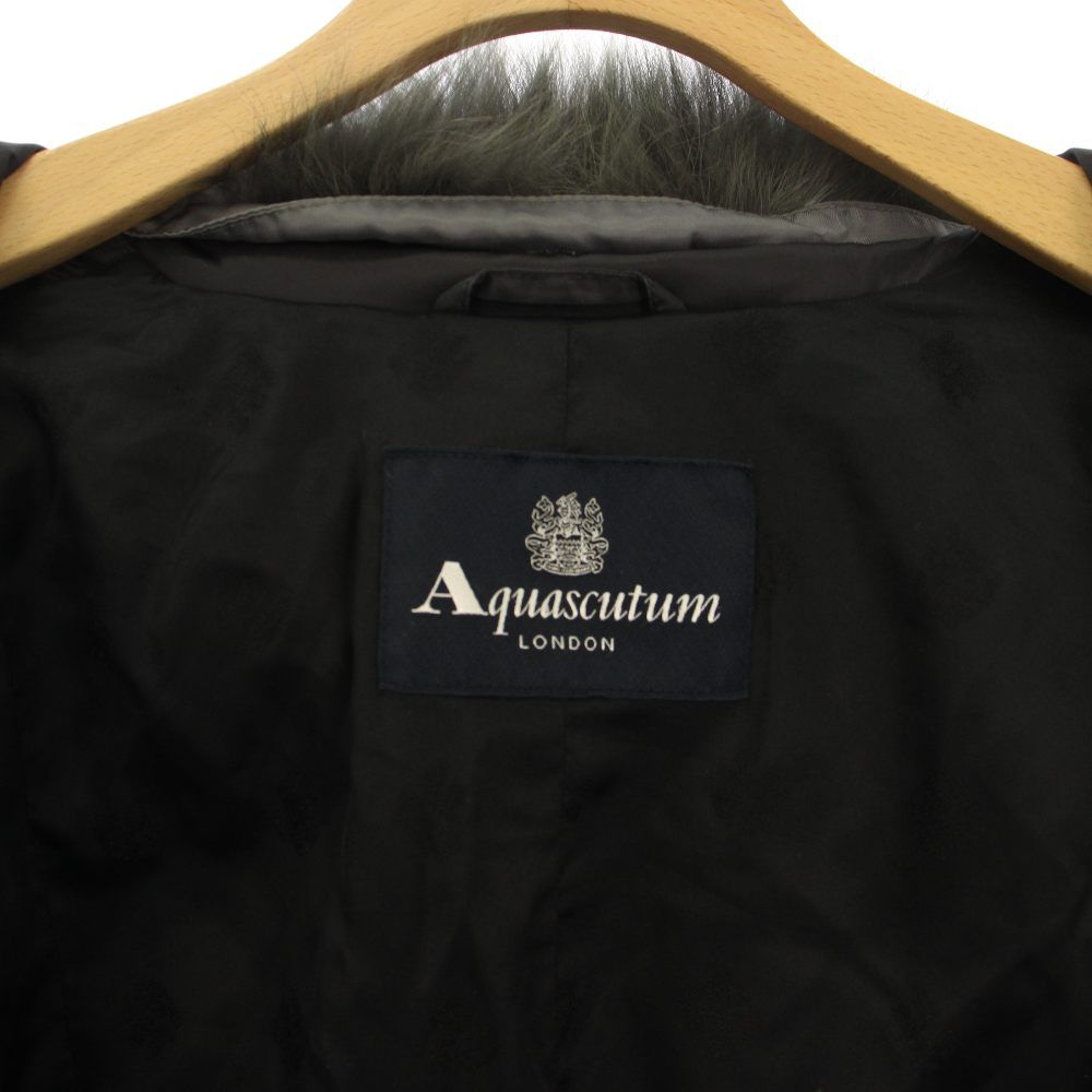 アクアスキュータム AQUASCUTUM ダウンコート ロング フォックスファー
