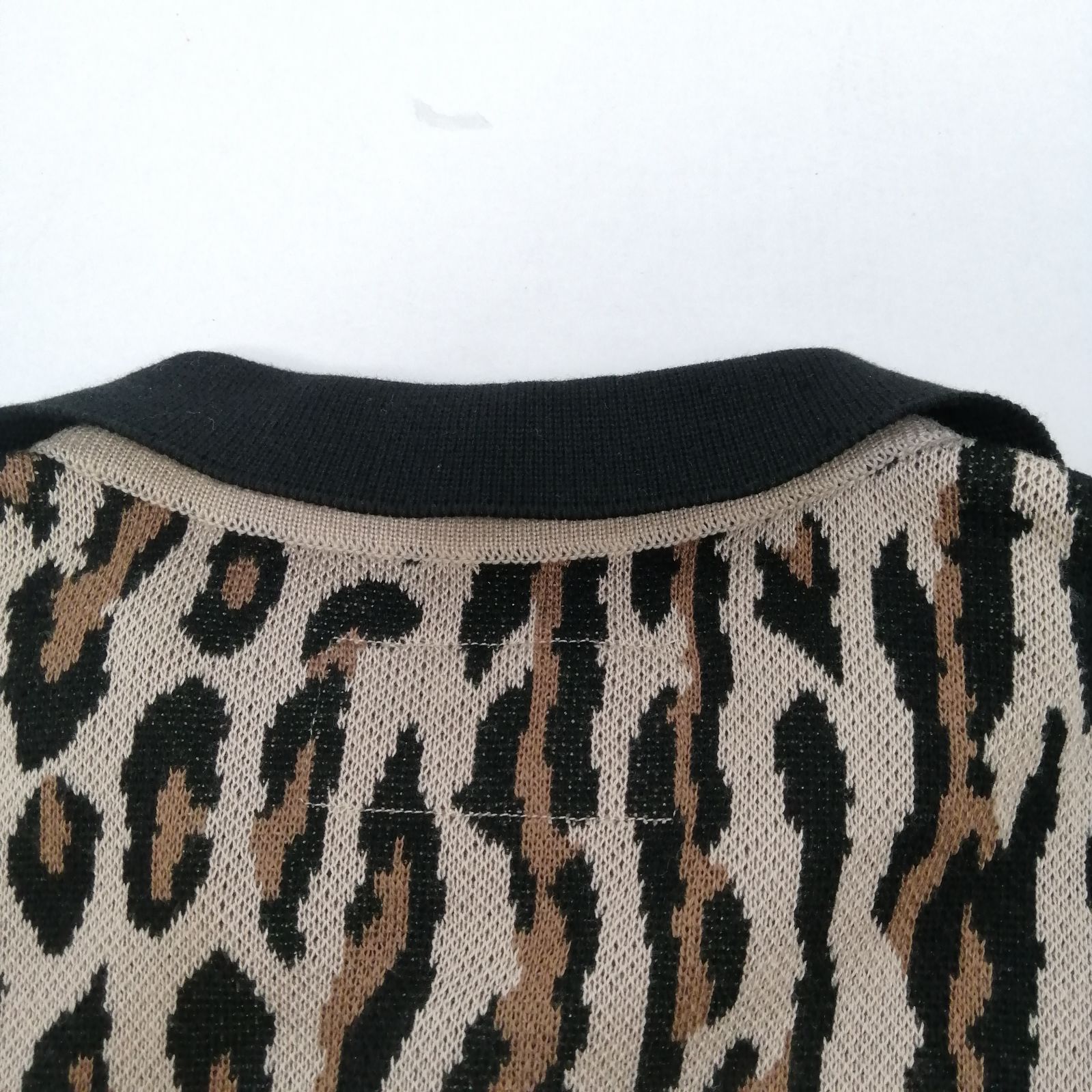 WACKO MARIA ワコマリア レオパードニットポロシャツ 半袖 ベージュ L
