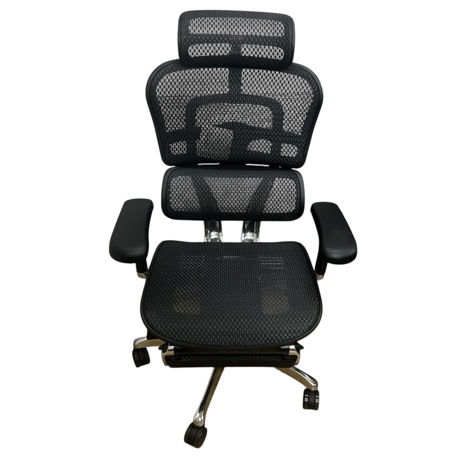 エルゴヒューマンプロ2 Ergohuman Pro 2 オットマン内蔵型 DR 高機能オフィスチェア メッシュ ブラック 人間工学設計 可動アーム 昇降リクライニング機能付き2288659 2288659