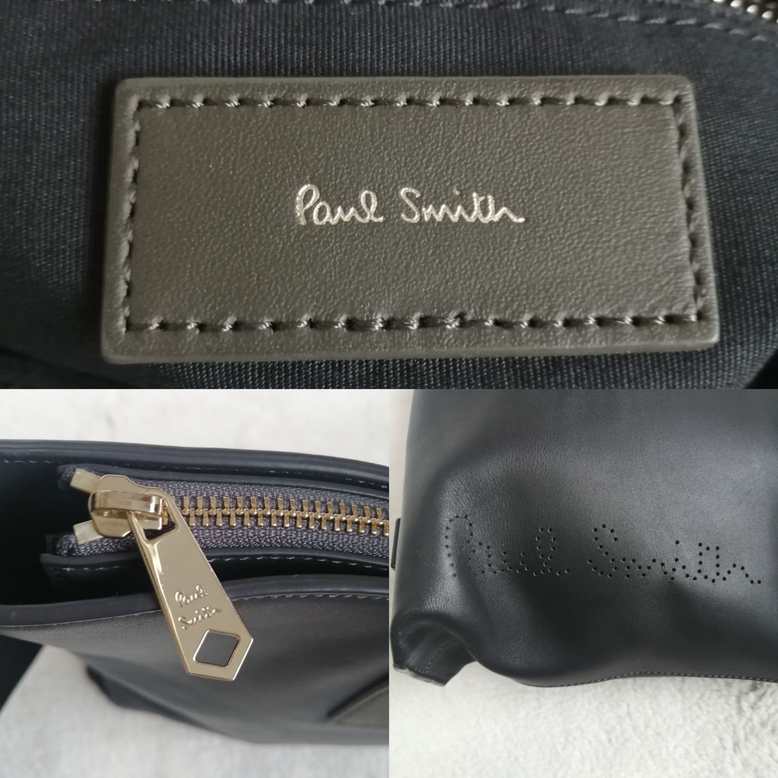 ポールスミス ビジネスバッグ ブリーフケース レザー 2way カーキ