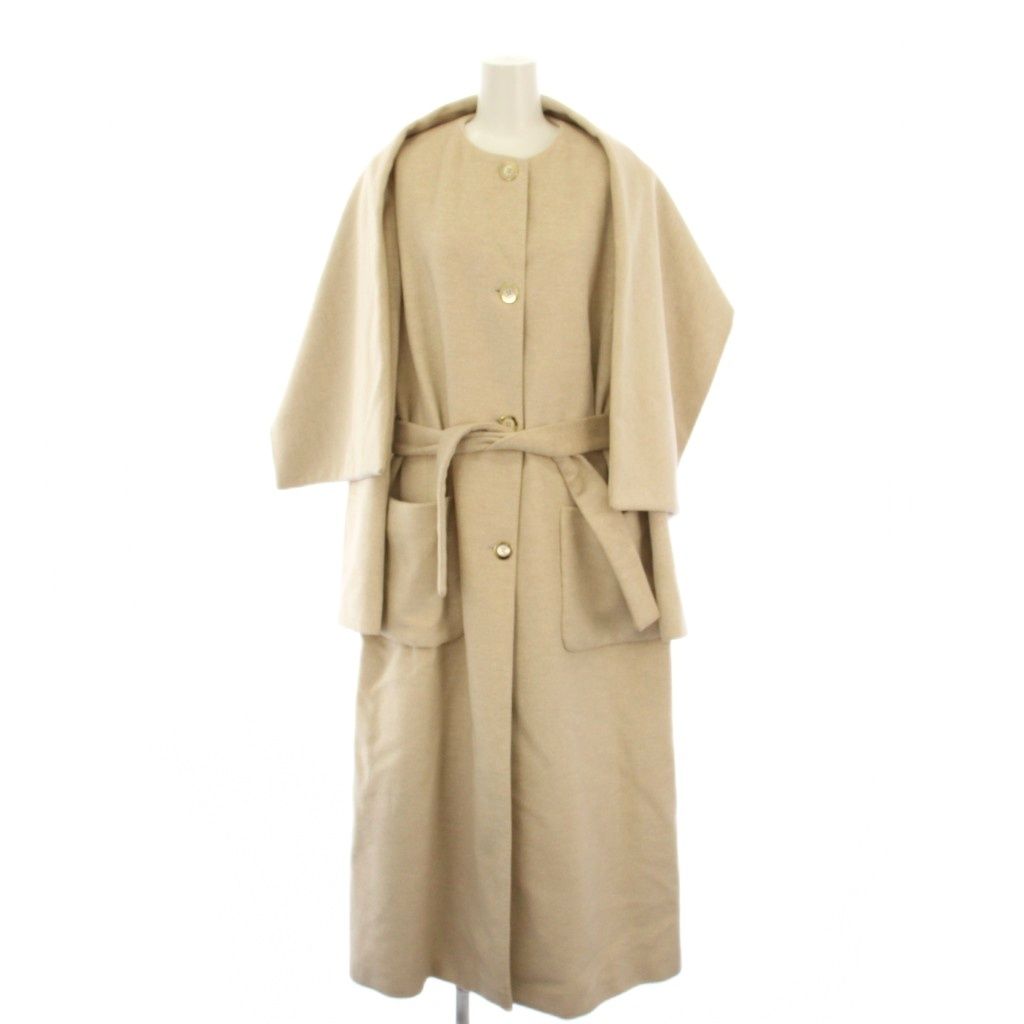 Salvatore Ferragamo ロングコート　アルパカ　着丈133cm サルヴァトーレフェラガモ Salvatore Ferragamo ノーカラーコート