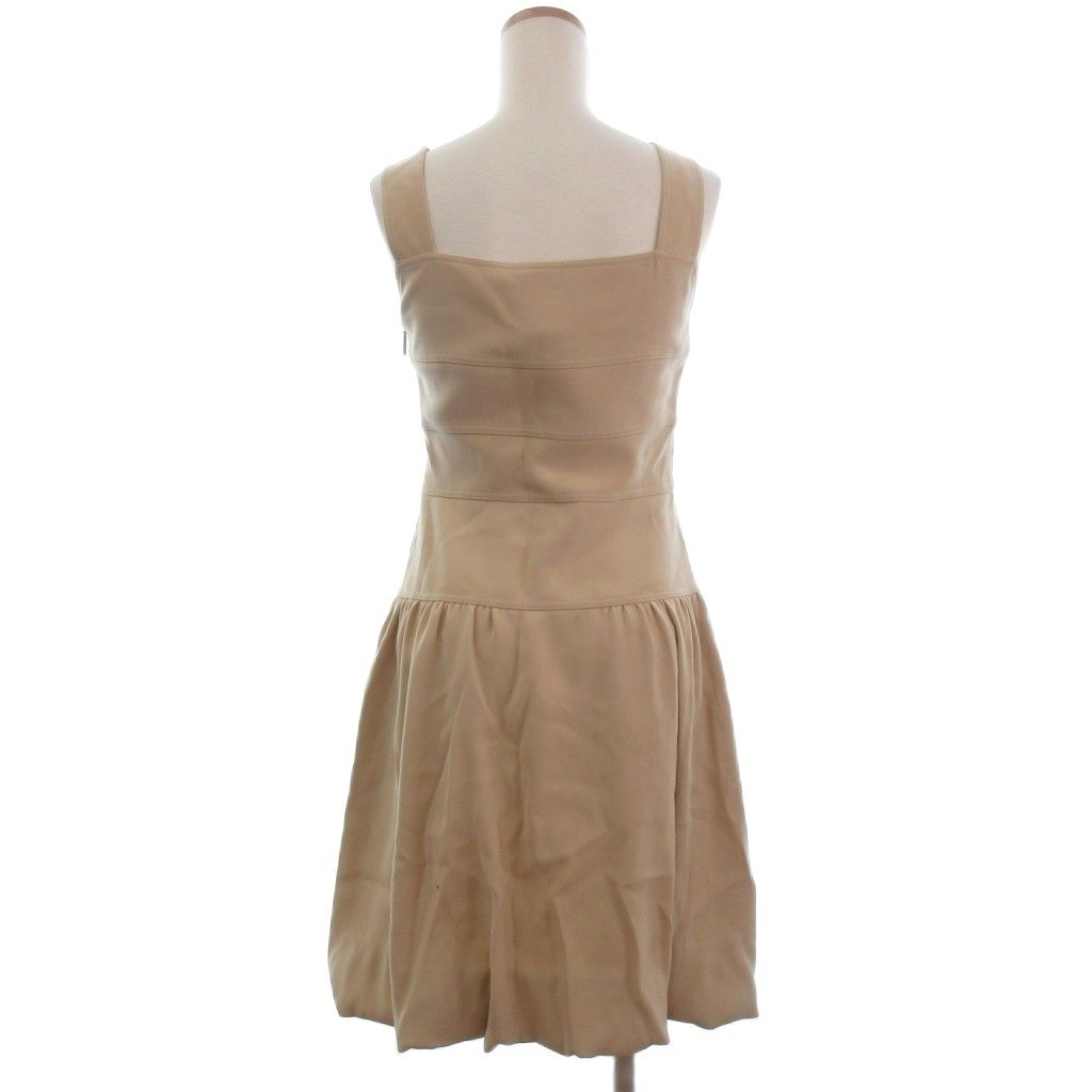 Rene ノースリーブ 膝丈ワンピース ベージュ ルネ Rene ワンピース ノースリーブ バルーン ひざ丈 34 ベージュ □TC