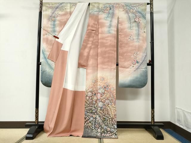 平和屋着物○越後十日町の一流染匠 桐屋・翠山工房 振袖 辻が花 絞り