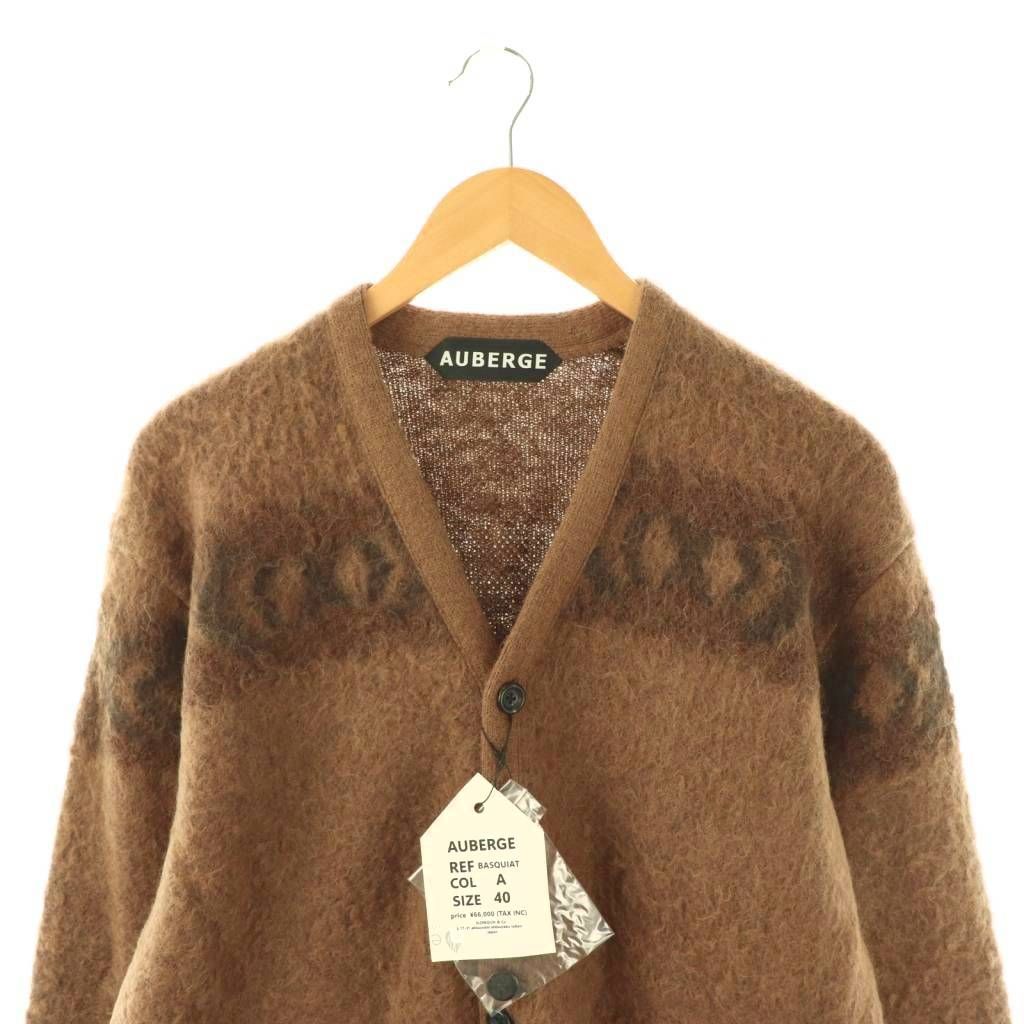 オーベルジュ AUBERGE BASQUIAT ニットカーディガン23AW アルパカ 40