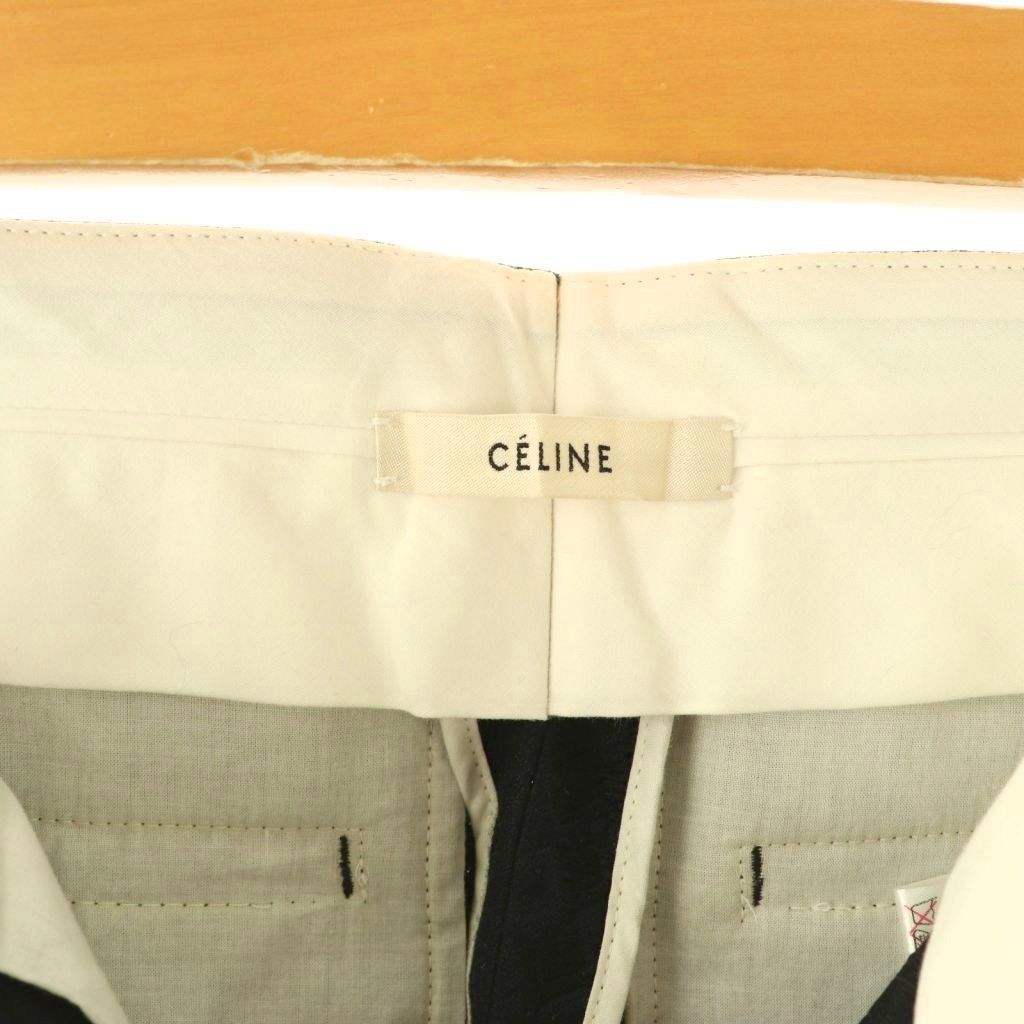 セリーヌ CELINE フィービー期 パンツ テーパード 総柄 シルク混 36
