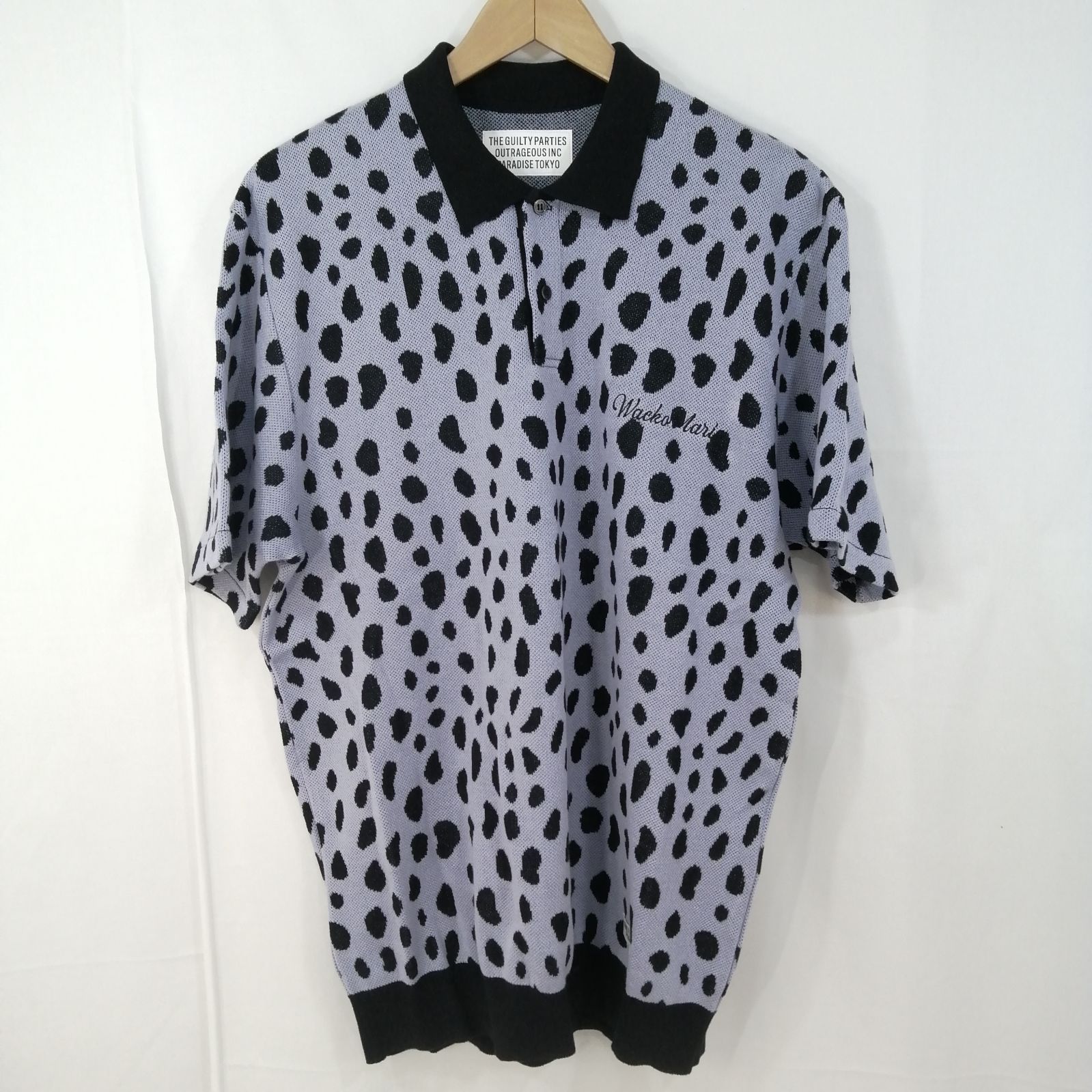 WACKO MARIA ワコマリア レオパードニットポロシャツ 半袖