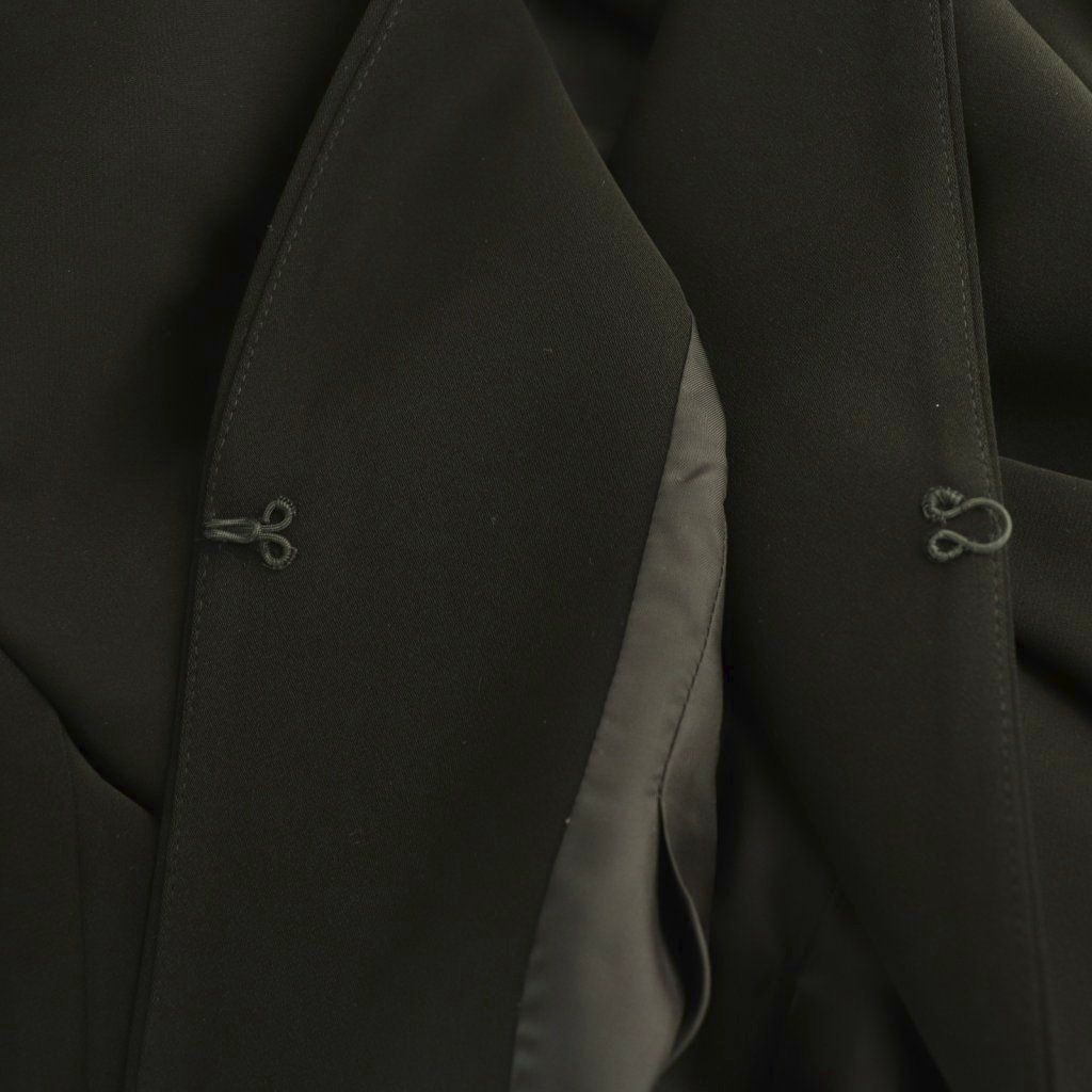 ヨーコチャン YOKO CHAN ノーカラータックジャケット 36 ブラック /HK