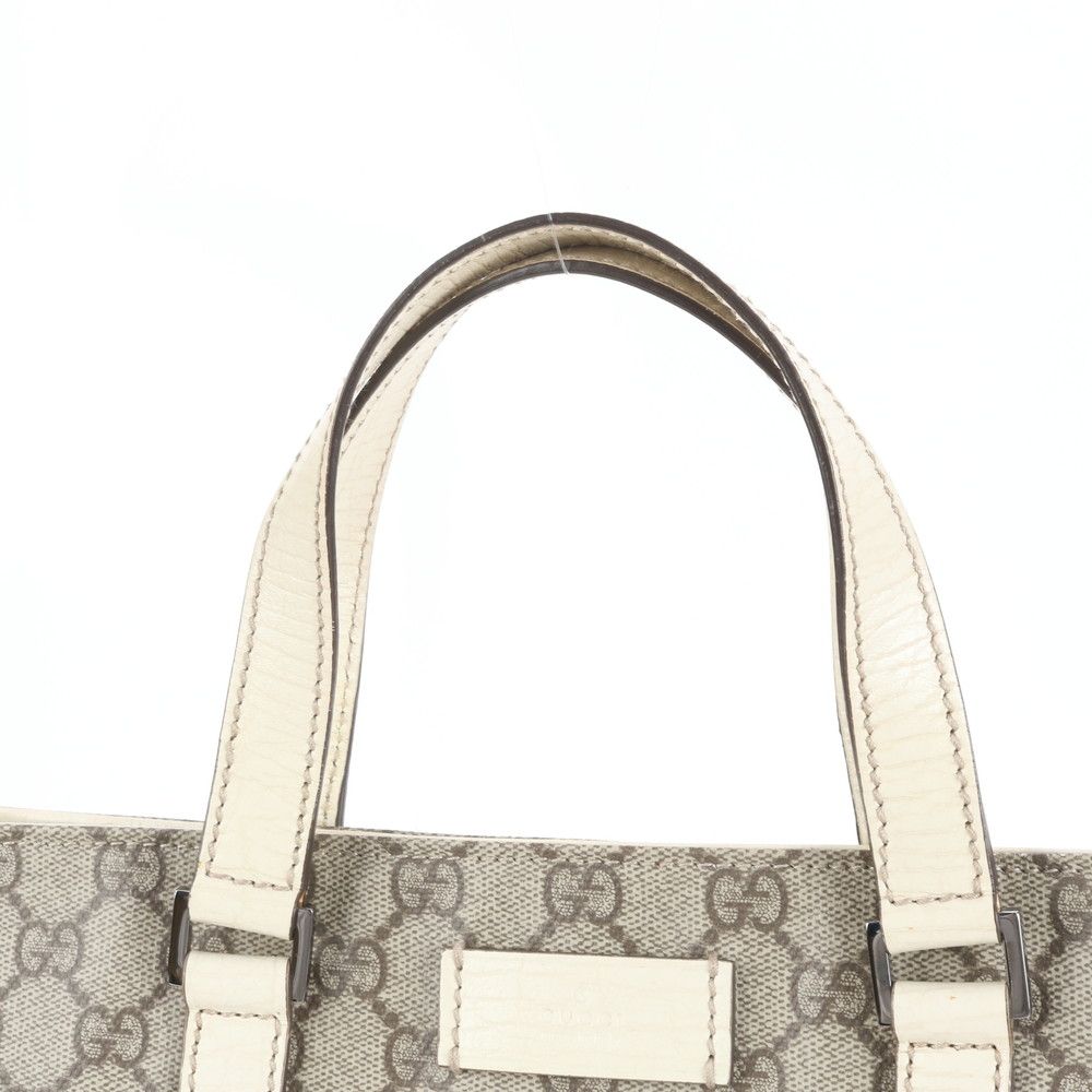 極美品 グッチ GG スプリーム 131258 レザー トート バッグ ショルダー