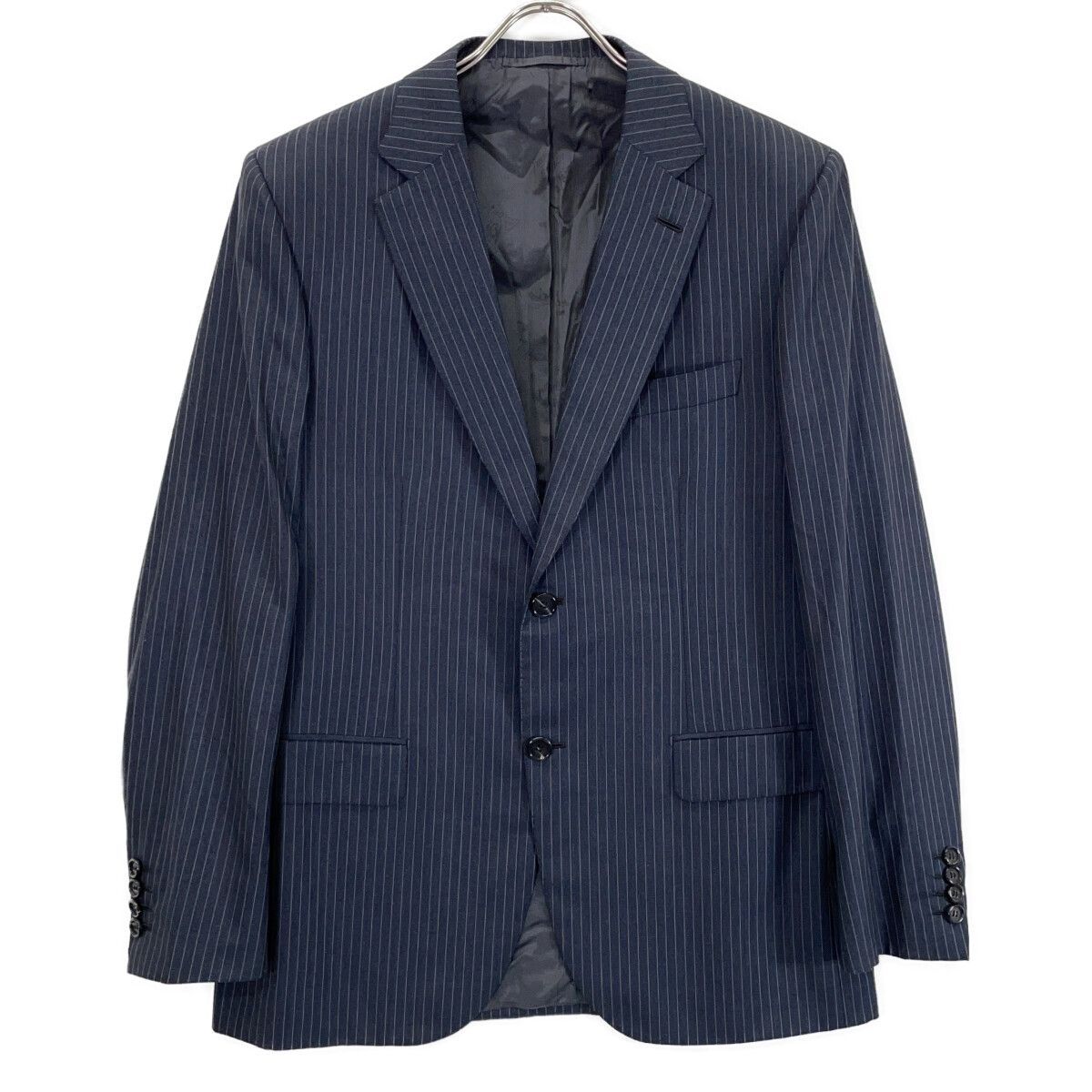 Brioni ブリオーニ ﾈｲﾋﾞｰ ｳｰﾙ ｽﾄﾗｲﾌﾟ ｾｯﾄｱｯﾌﾟ - メルカリ