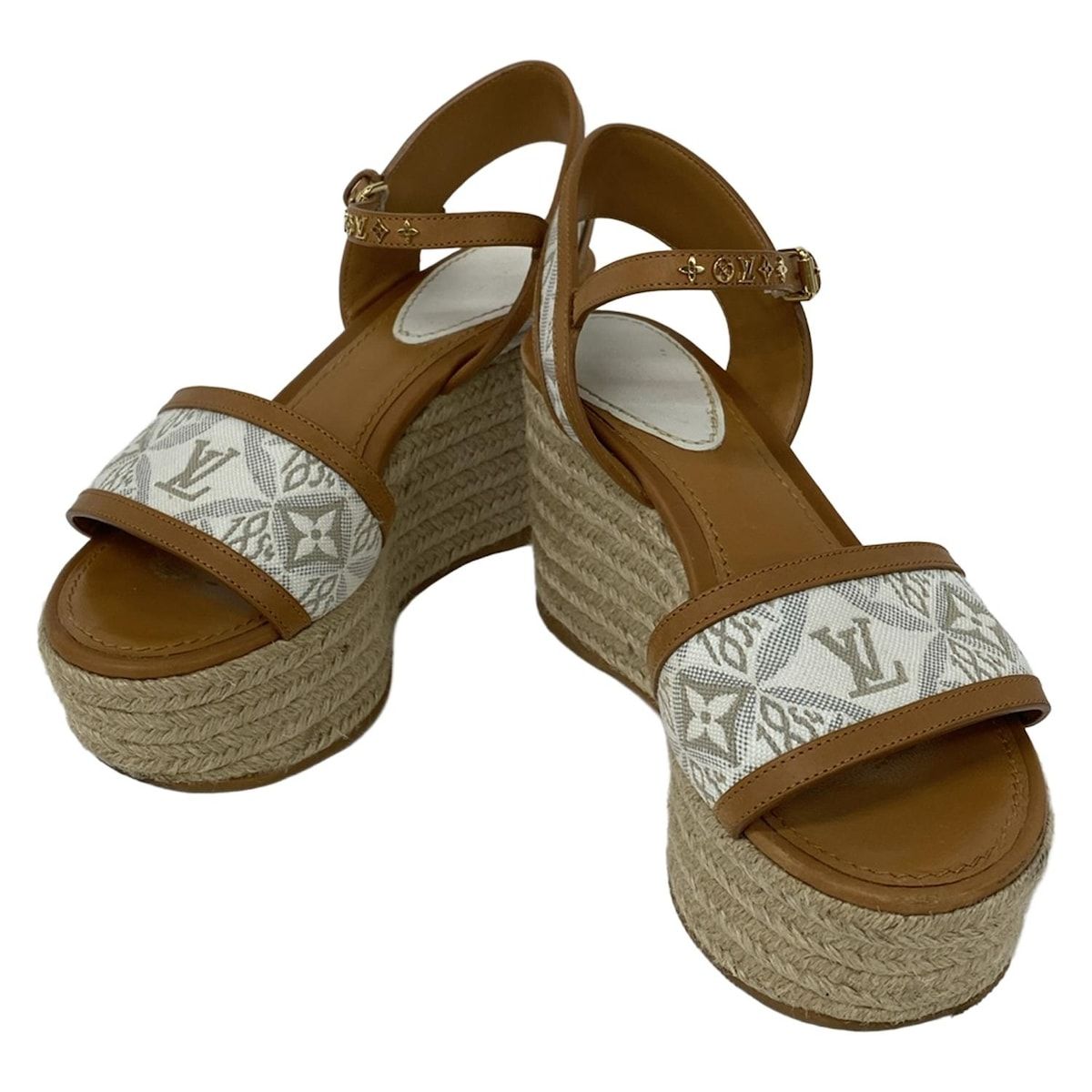 LOUIS VUITTON(ルイヴィトン) サンダル 35 1/2 レディース - 白