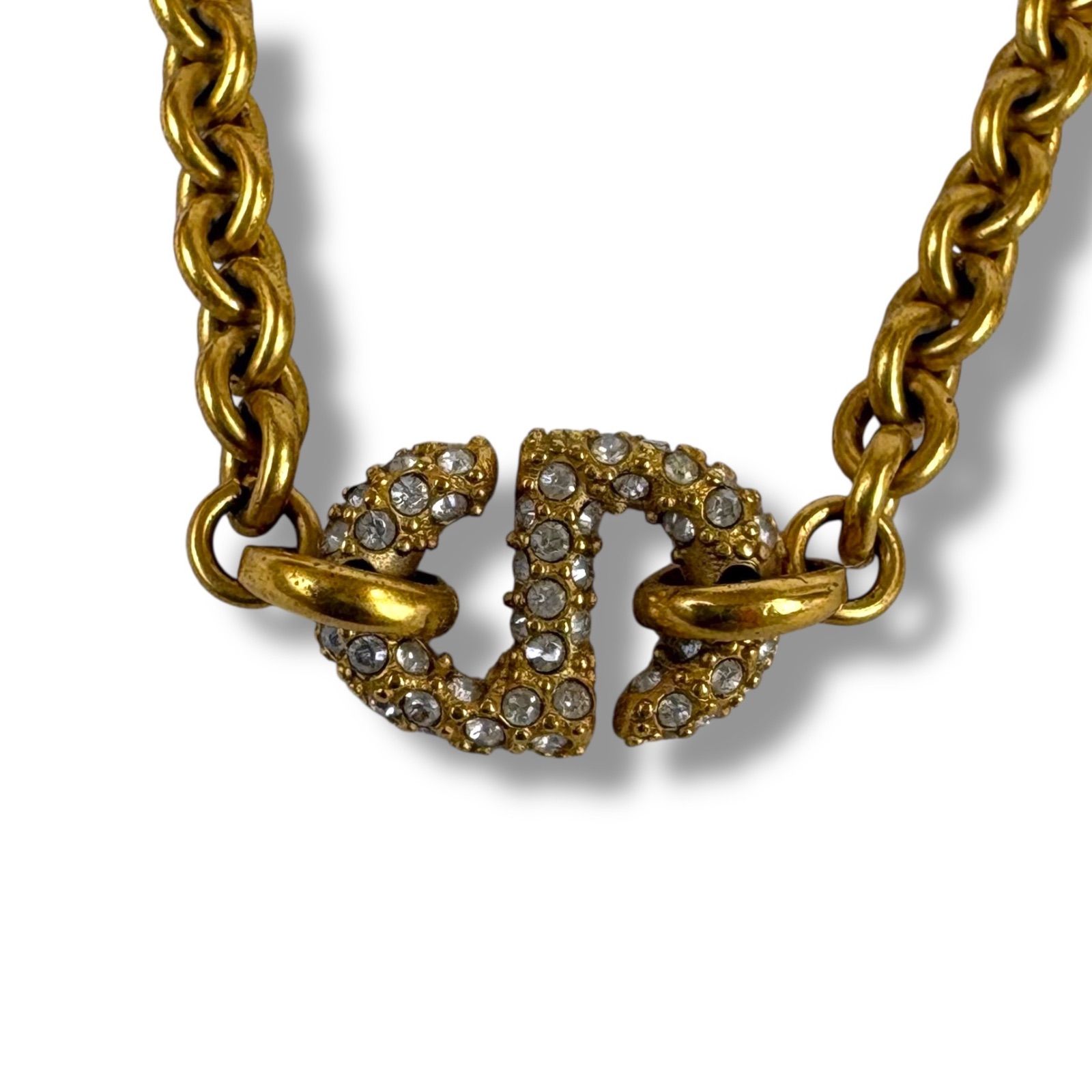 クリスチャンディオール Christian Dior CD Navy ネックレス ライン