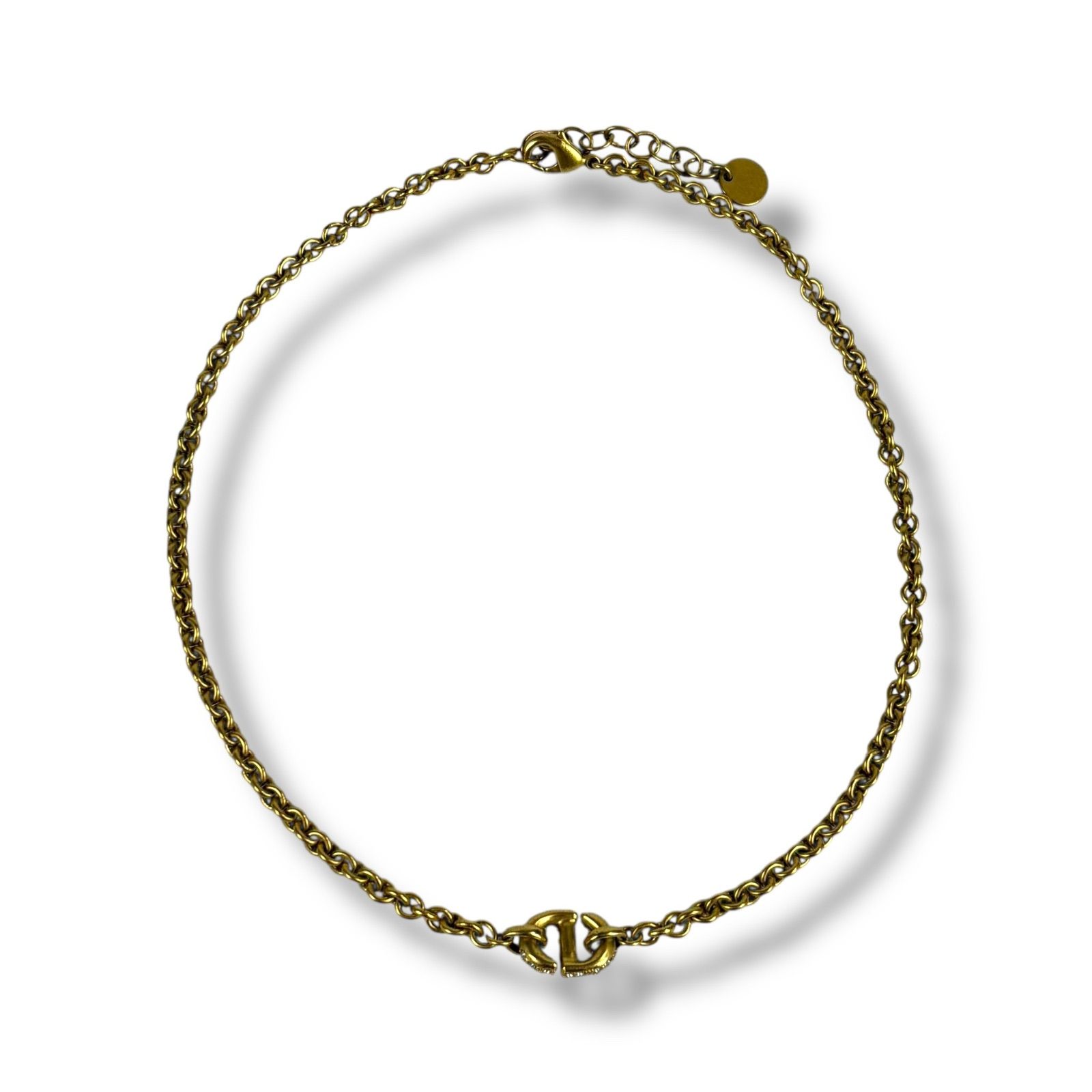 クリスチャンディオール Christian Dior CD Navy ネックレス ライン