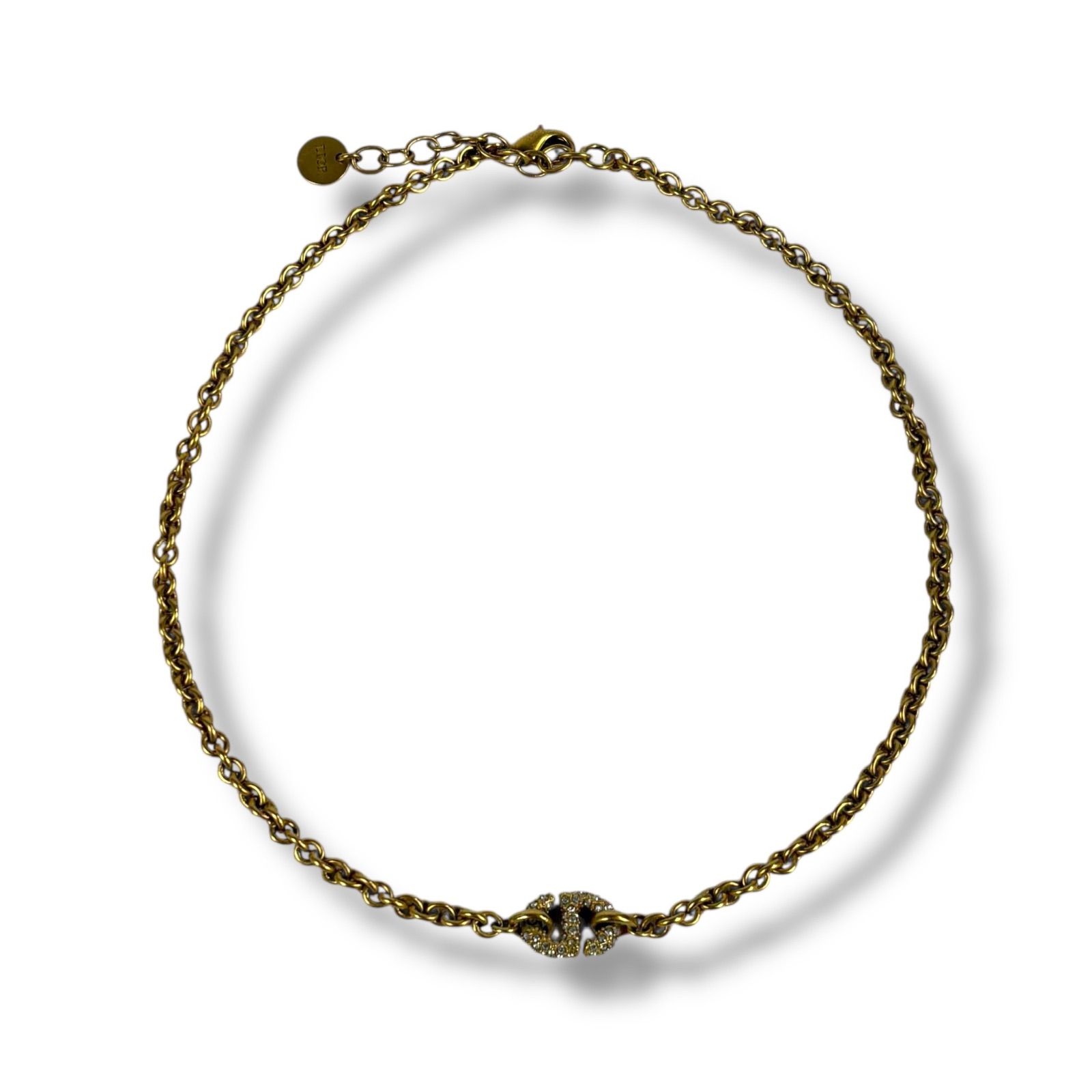 クリスチャンディオール Christian Dior CD Navy ネックレス ライン