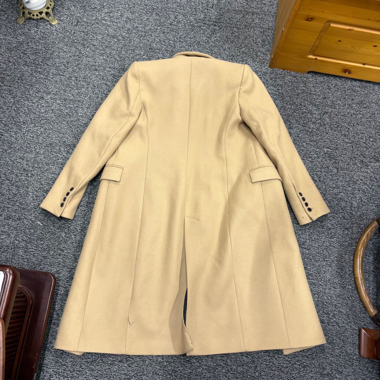 🤍✨【ZARA】ベージュ ダブルブレスト ロングコート ✨🤍 - メルカリ