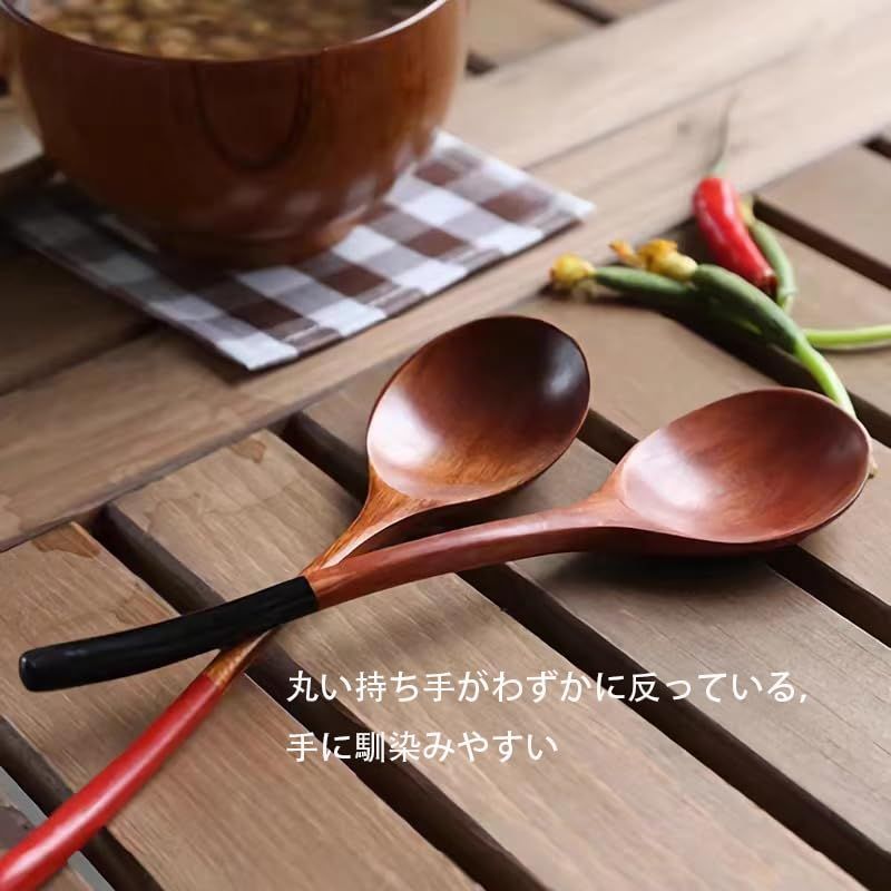 数量限定】スプーン 木製 2本セット 全長16.5cm 軽量 スープスプーン