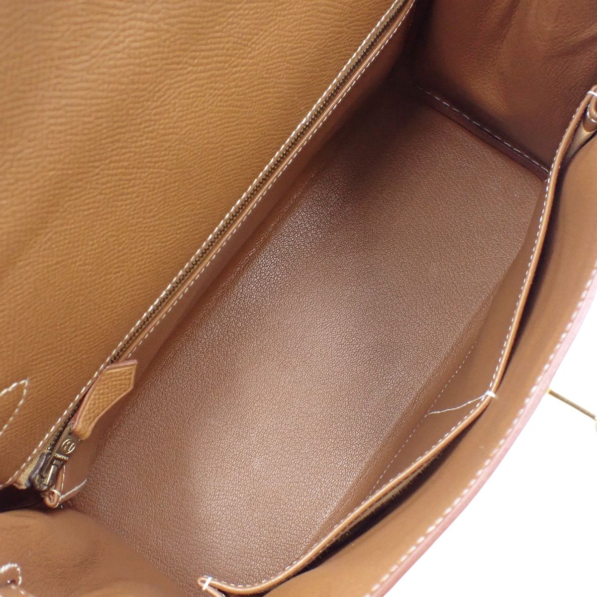 HERMES(エルメス) ケリー28(内縫い) ゴールド ブラウン茶 クシュベル