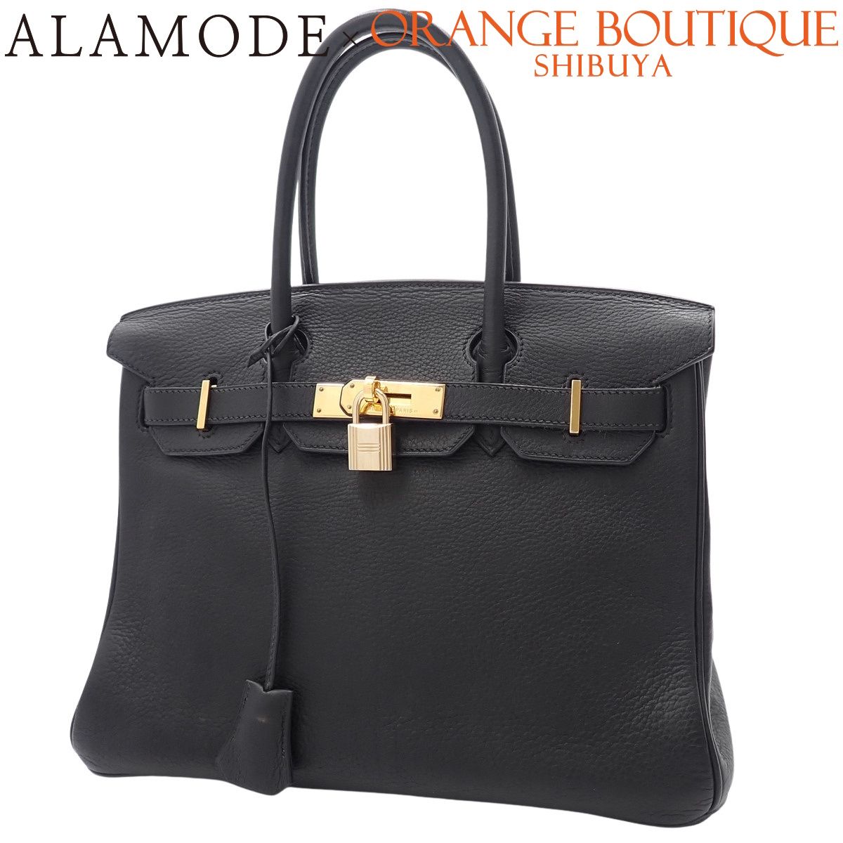 HERMES(エルメス) バーキン30 ブラック黒 トゴ ゴールド金具 □H刻印