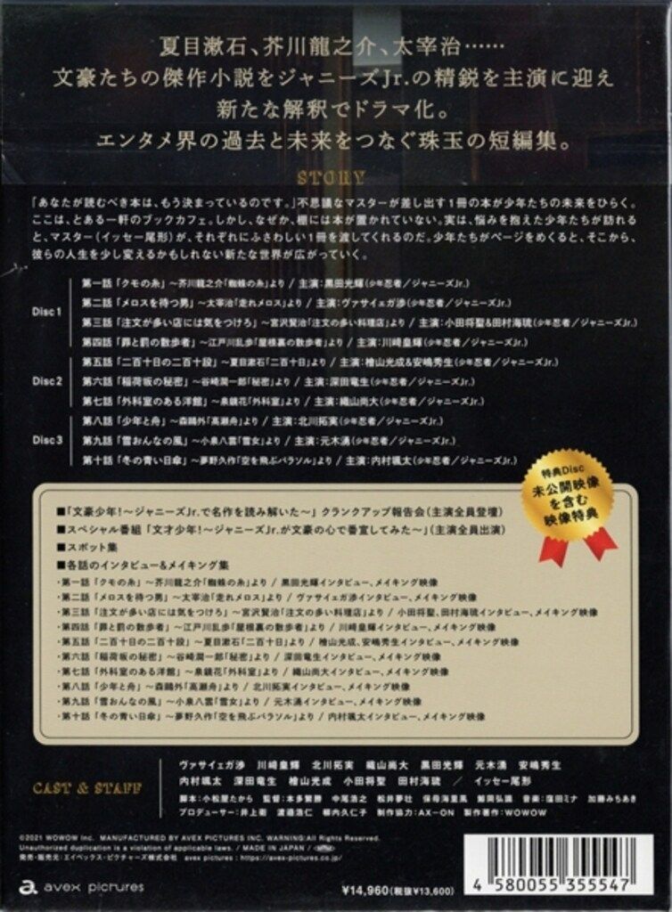 国内ドラマDVD 文豪少年! ～ジャニーズJr.で名作を読み解いた～ DVD