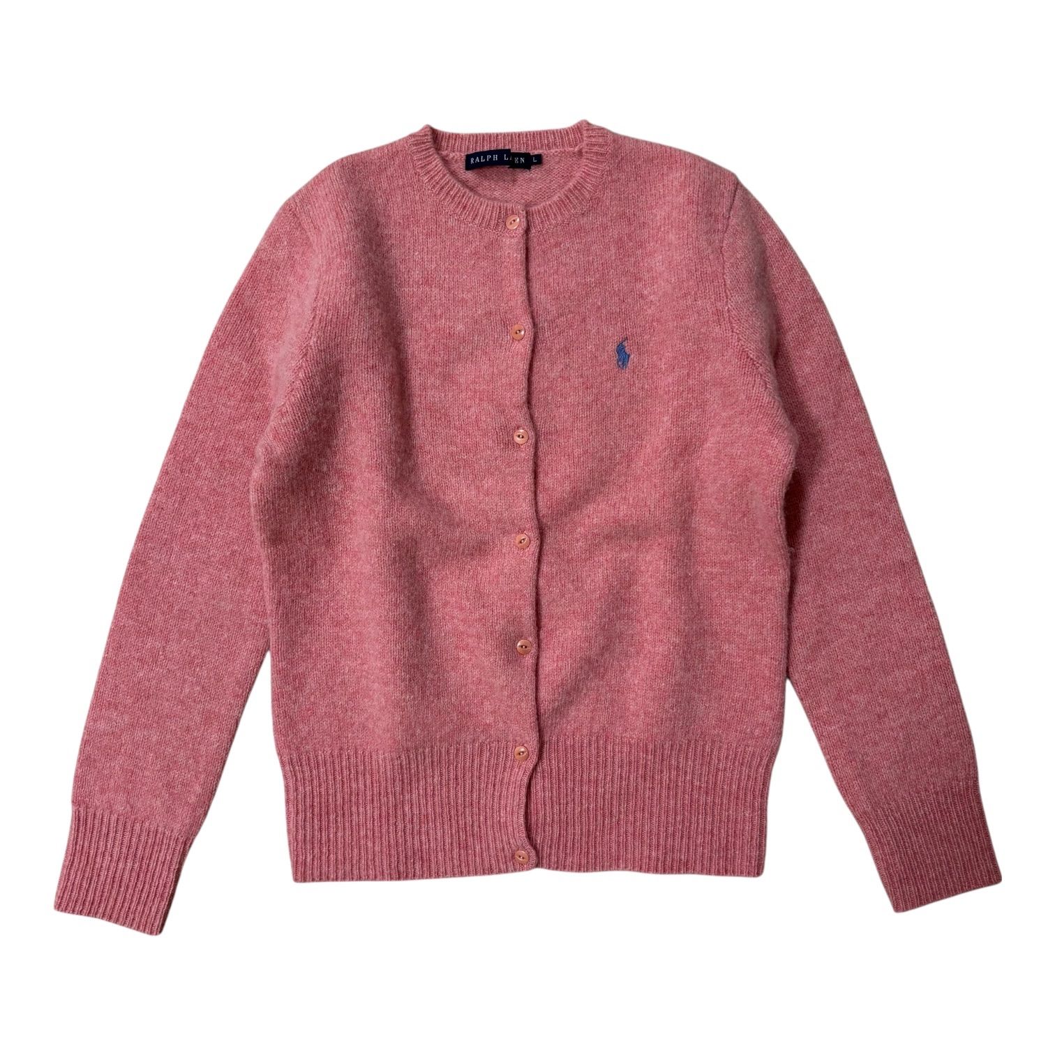 RALPH LAUREN ラルフローレン ウールカーディガン ワンポイント RALPH LAUREN ラルフローレン ウールカーディガン ワンポイント