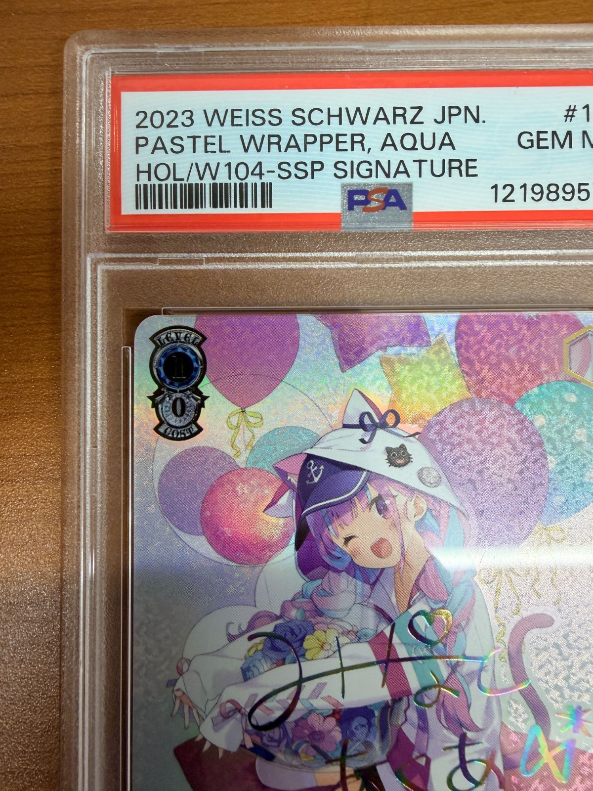 PSA10 パステルラッパー 湊あくあ SSP サイン 箔押し hololive