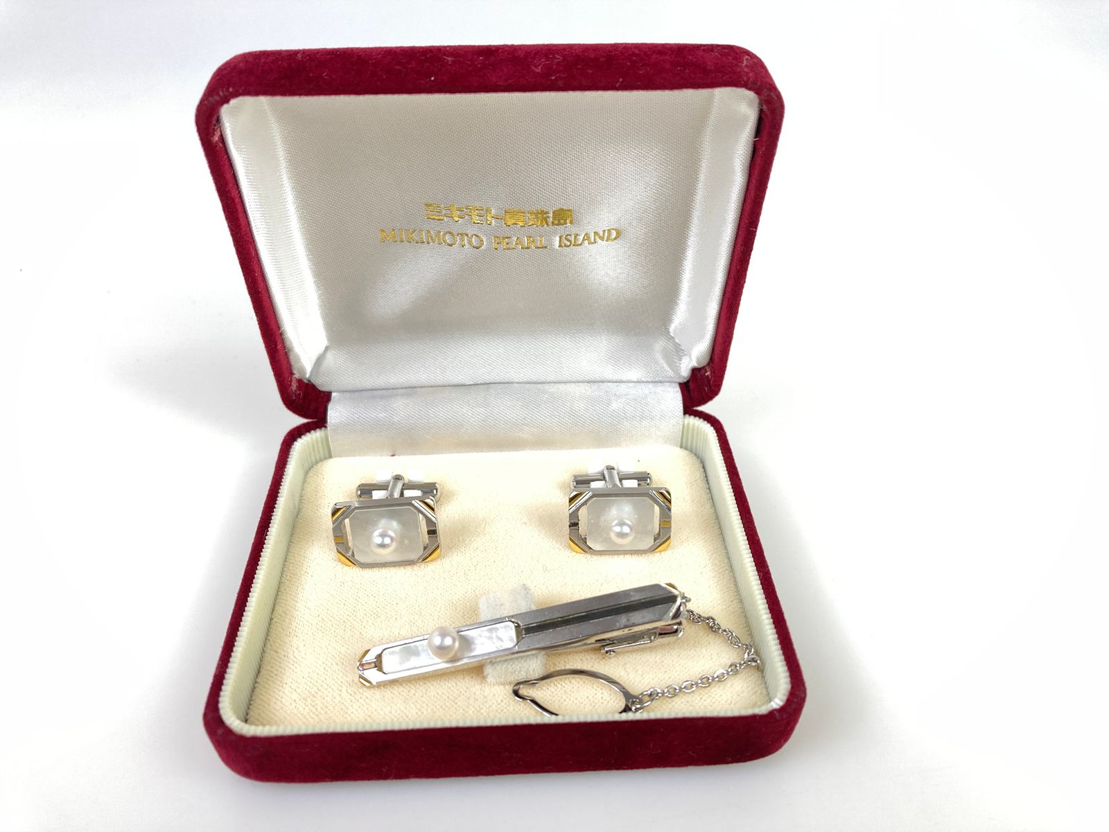 ミキモト MIKIMOTO ミキモト真珠島 ミニパール ネクタイピン カフス