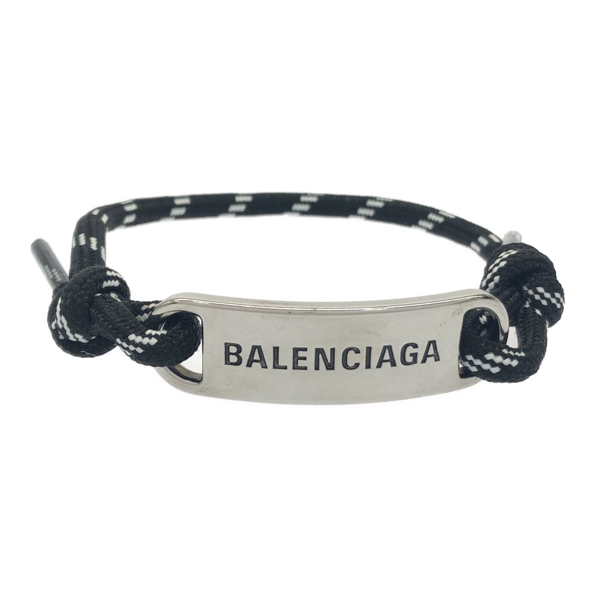 【付属品付き】バレンシアガ ブレスレット ロゴ プレート バングル アクセサリー BALENCIAGA バレンシアガ ブレスレット ロゴプレート バングル コード