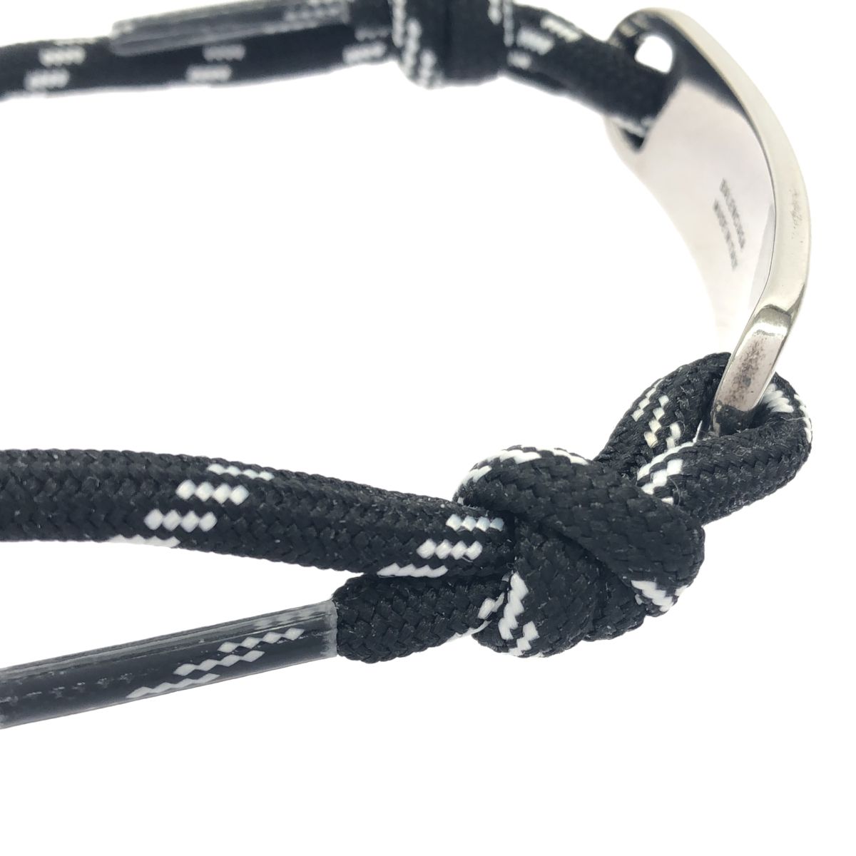 BALENCIAGA バレンシアガ ブレスレット ロゴプレート バングル コード