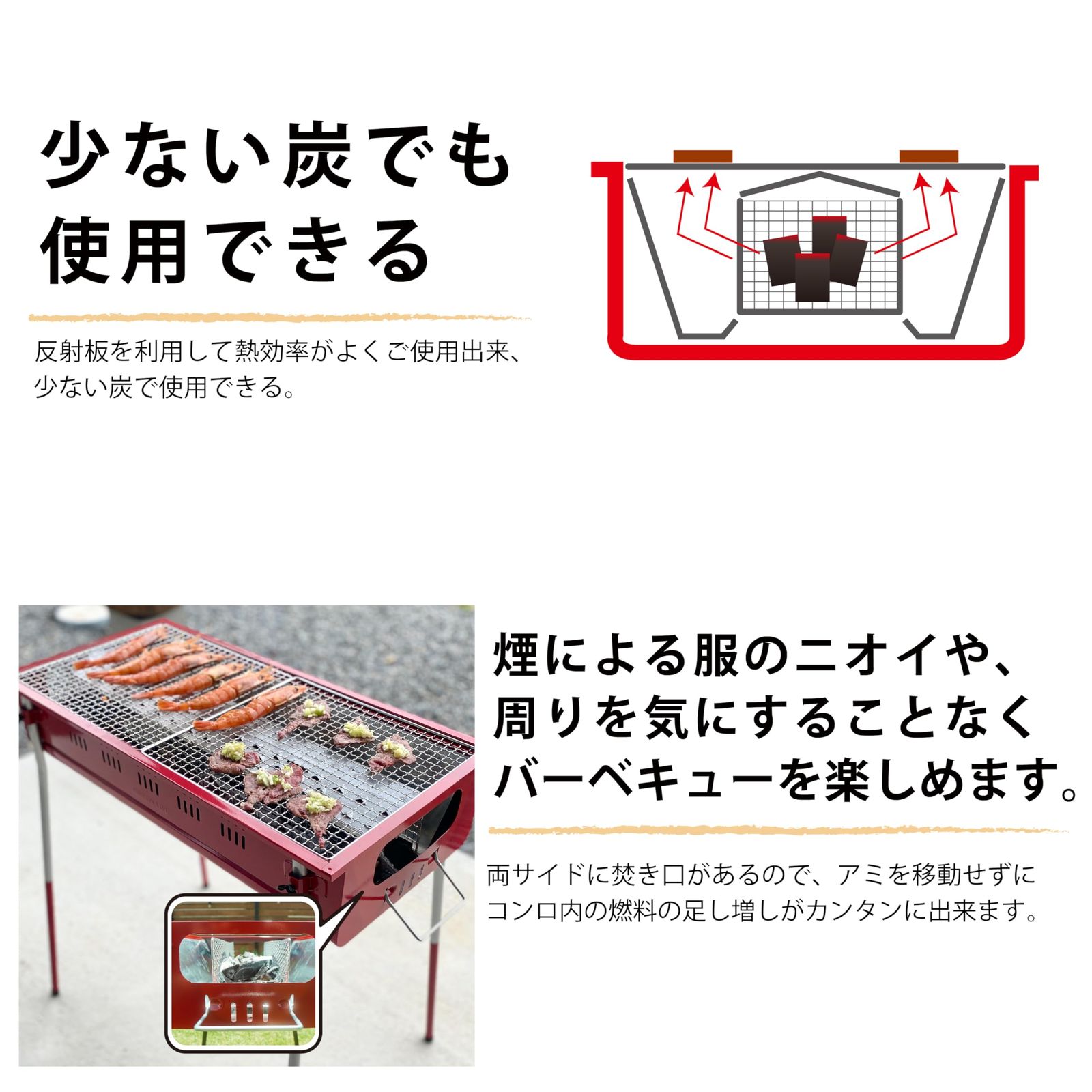  グリーンライフ GREEN LIFE 日本製 バーベキュー BBQ 煙が少ない 少煙バーベキューコンロ650 5 7人用 CB 650 STN その他 バーベキュー 調理用品
