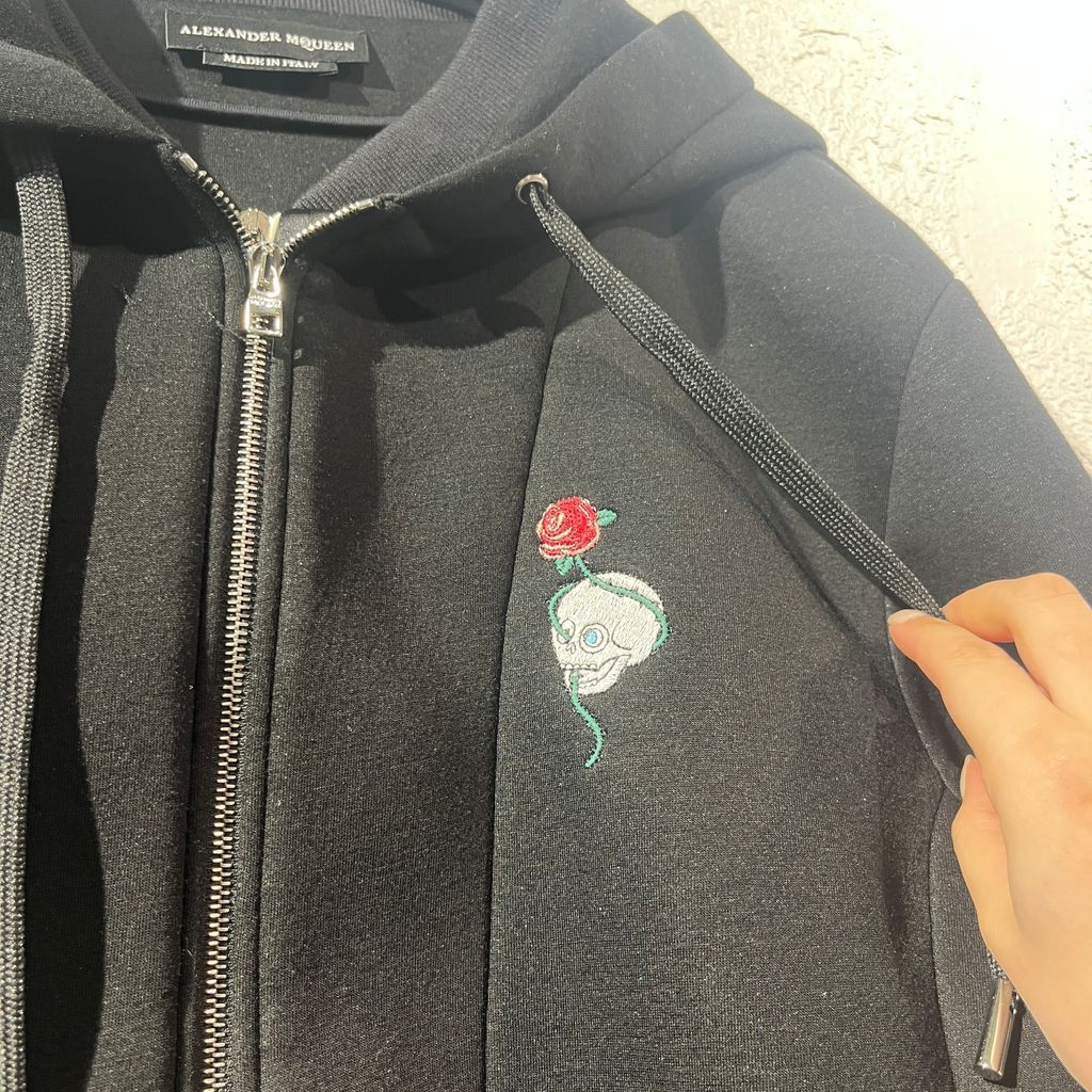 Alexander McQUEEN アレキサンダーマックイーン Skull Embroidery Zip