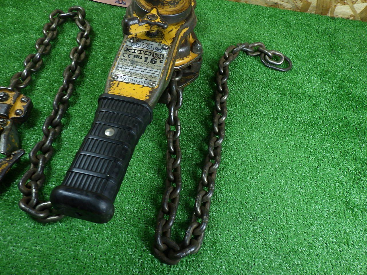  使用感強い キトー レバーブロックL 5形 1.6 t x 1.5 m LB 016 品 その他 特殊工具