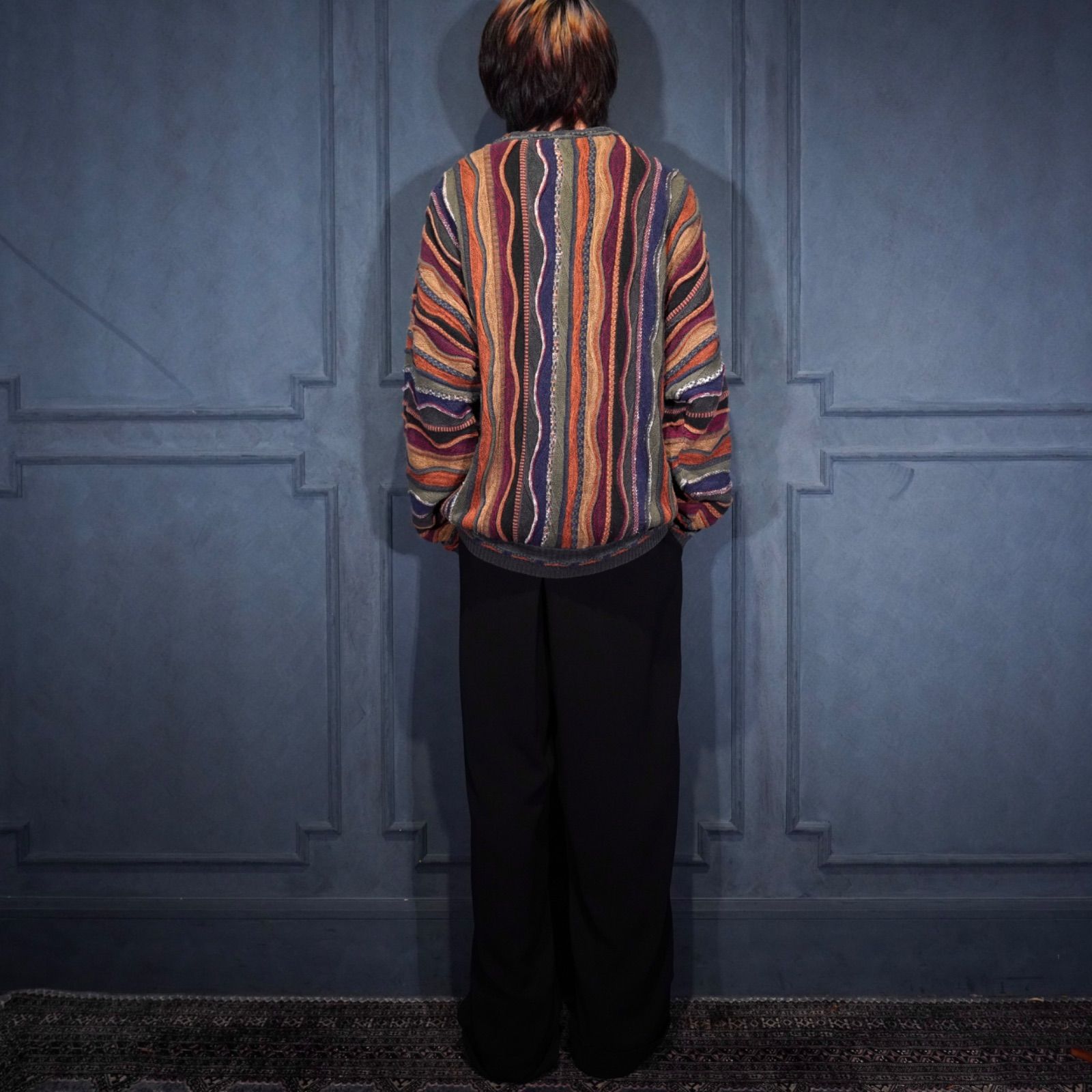 EU VINTAGE THE ITALIAN SWEATER CO. MULTI PATTERNED DESIGN 3D KNIT 