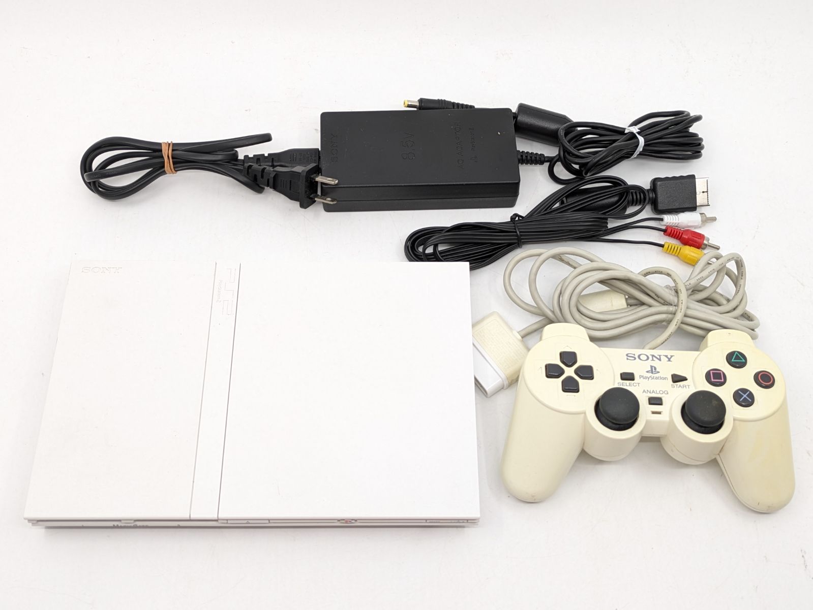 動作確認済】 PS2 ホワイト 本体 SCPH-70000 一式セット 薄型