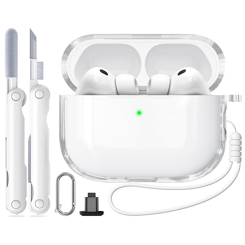 Inesore for AirPods Pro3 ケース クリア (2025) シリカゲルロープ