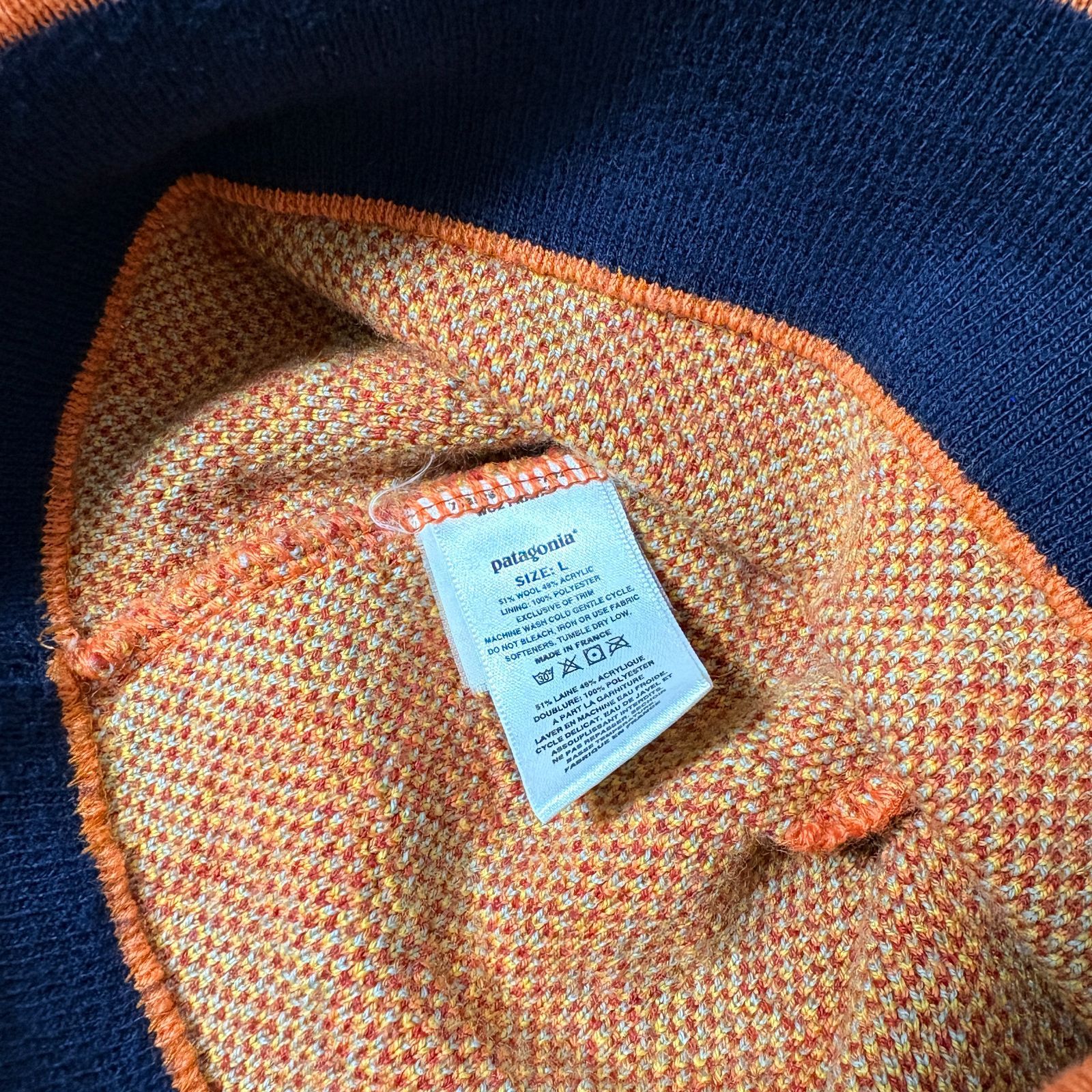 FRANCE製 patagonia Beanie Hat 【 orange 】 パタゴニア ビーニー