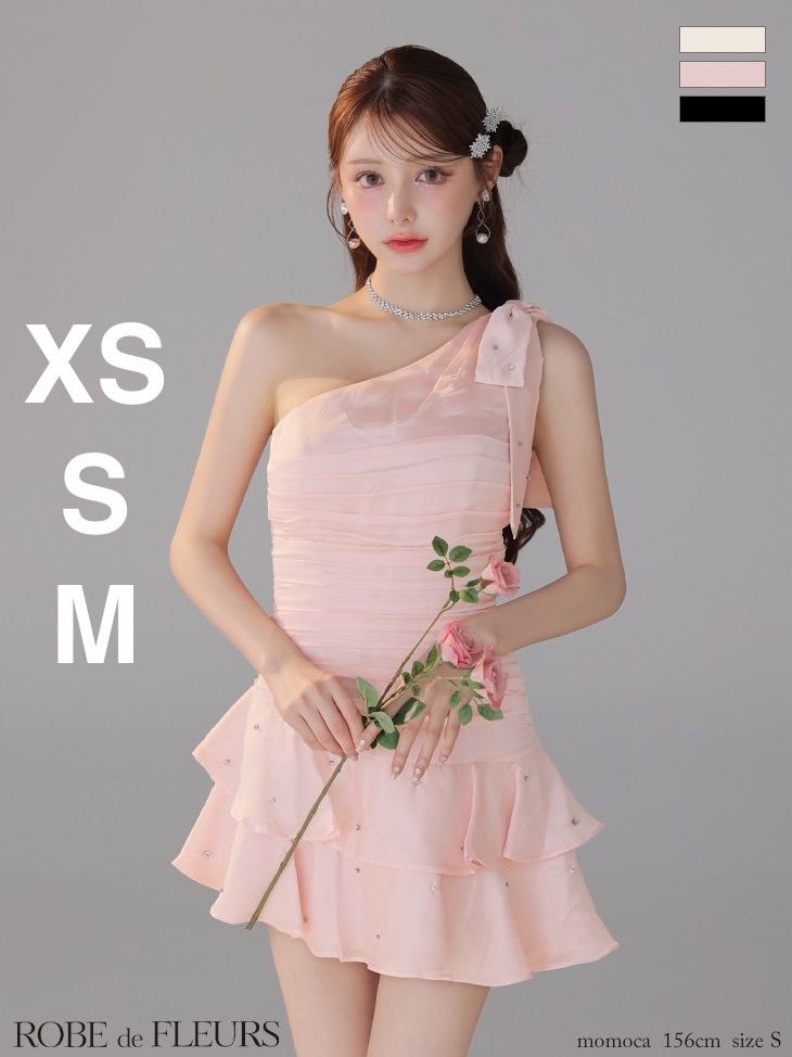 ピンク (fm4322) 【ROBE de FLEURS/ローブドフルール】サテン/ ワン