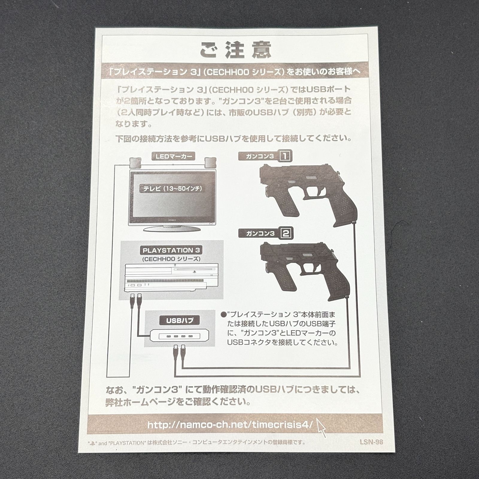 ガンコン3 2個 LEDマーカー タイムクライシス4セット PS3 namco 
