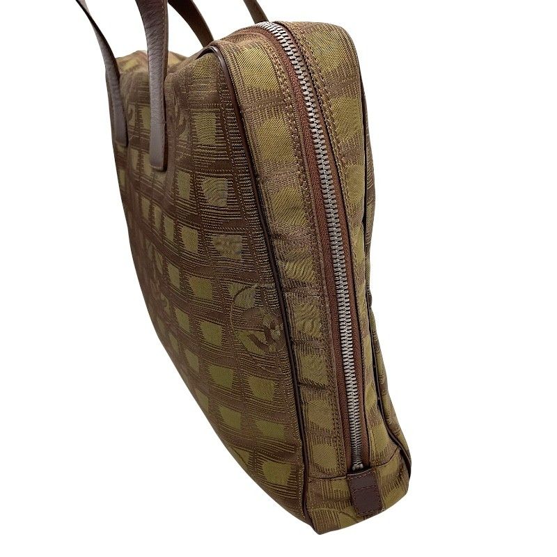 シャネル CHANEL ニュートラベルラインビジネスバッグ カーキ ブラウン