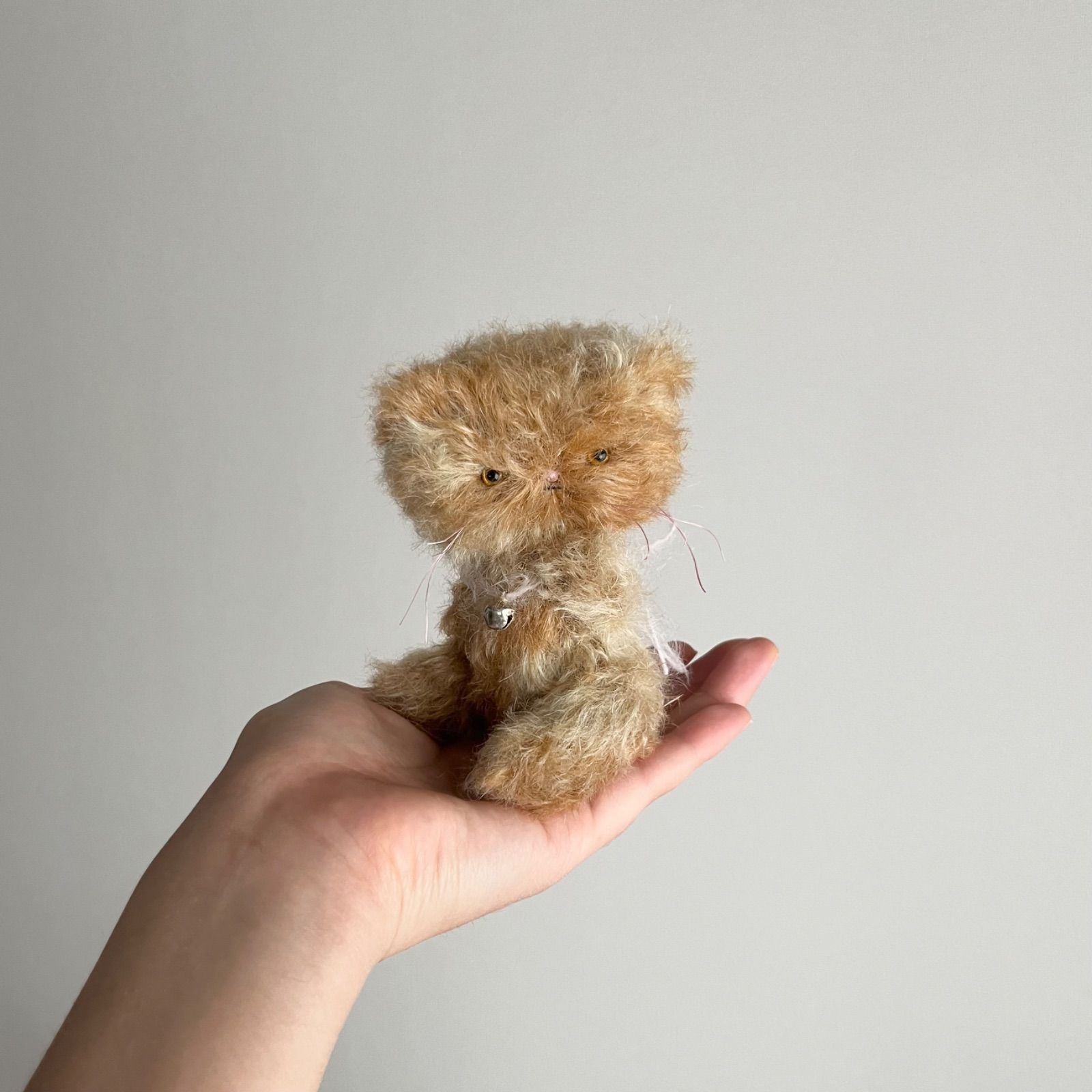 茶トラみたいな子 ｝ ねこ ぬいぐるみ 作家 テディベア ハンドメイド