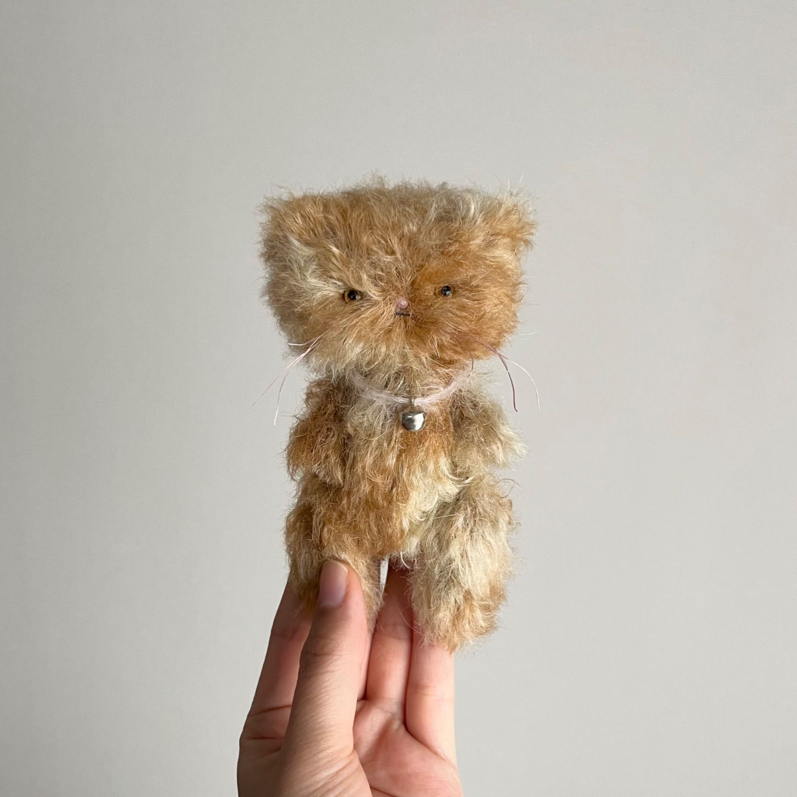 茶トラみたいな子 ｝ ねこ ぬいぐるみ 作家 テディベア ハンドメイド