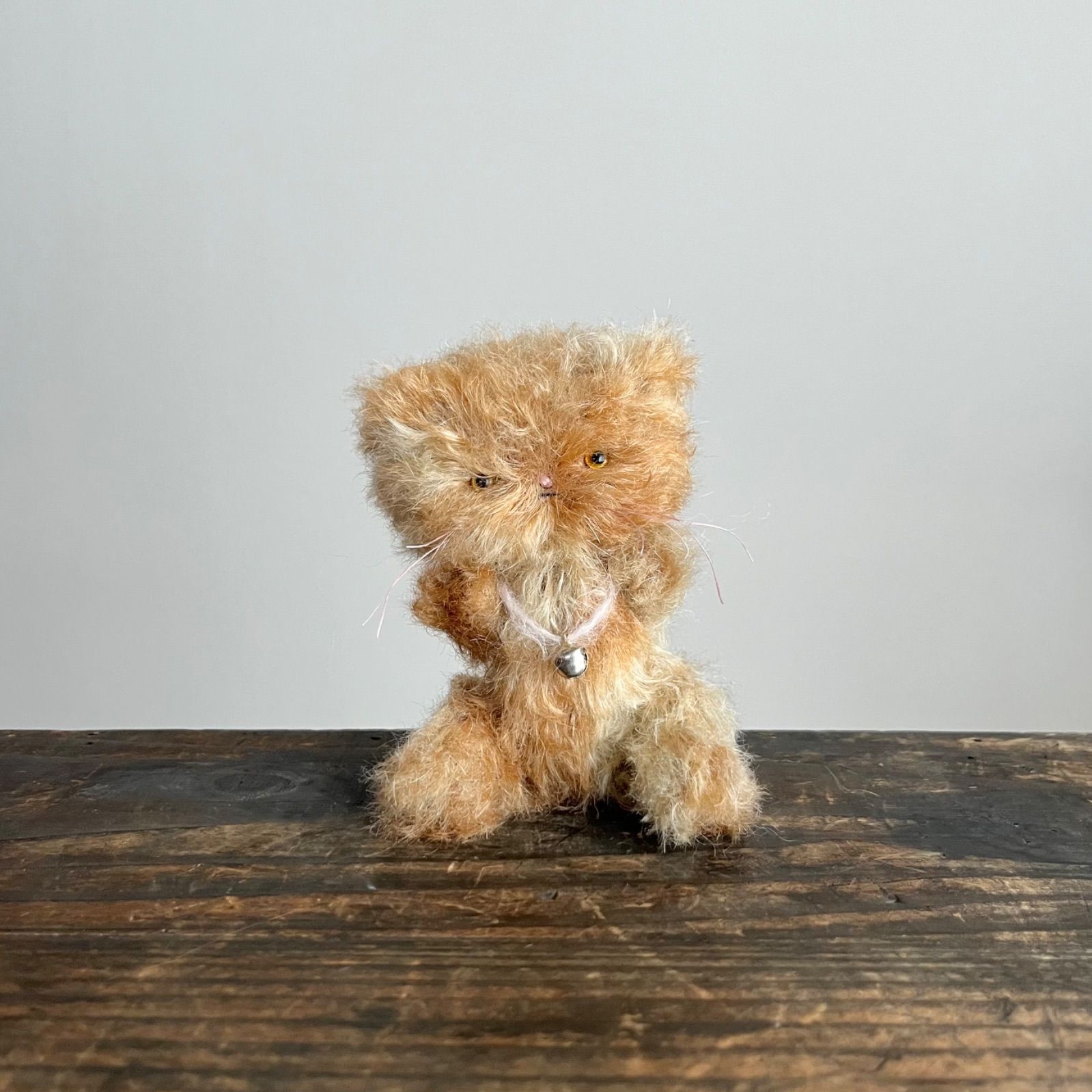 茶トラみたいな子 ｝ ねこ ぬいぐるみ 作家 テディベア ハンドメイド