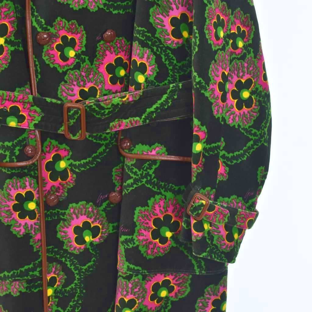 グッチ GUCCI ケンスコット Ken Scott トレンチコート ロング 花柄 48