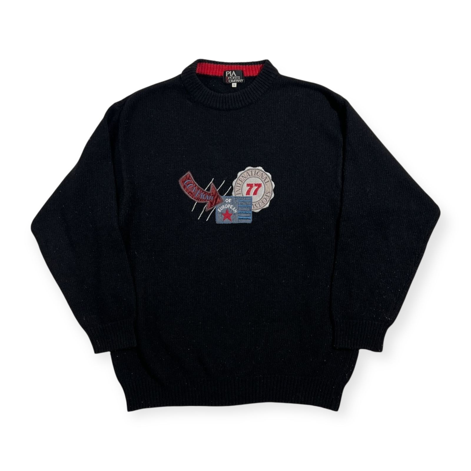 PIA PIA SPORTS ピアスポーツ COMPANY ワッペン ロゴ刺繍 ウール 