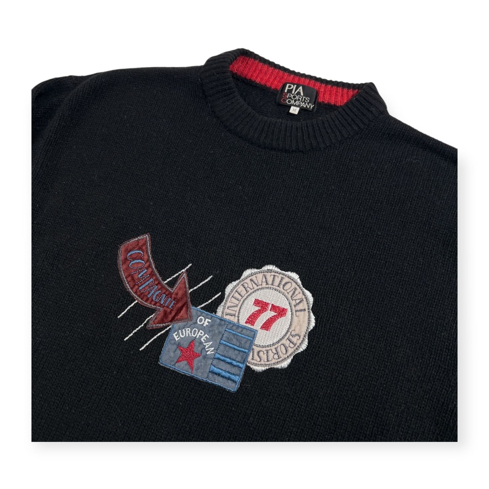 PIA PIA SPORTS ピアスポーツ COMPANY ワッペン ロゴ刺繍 ウール 