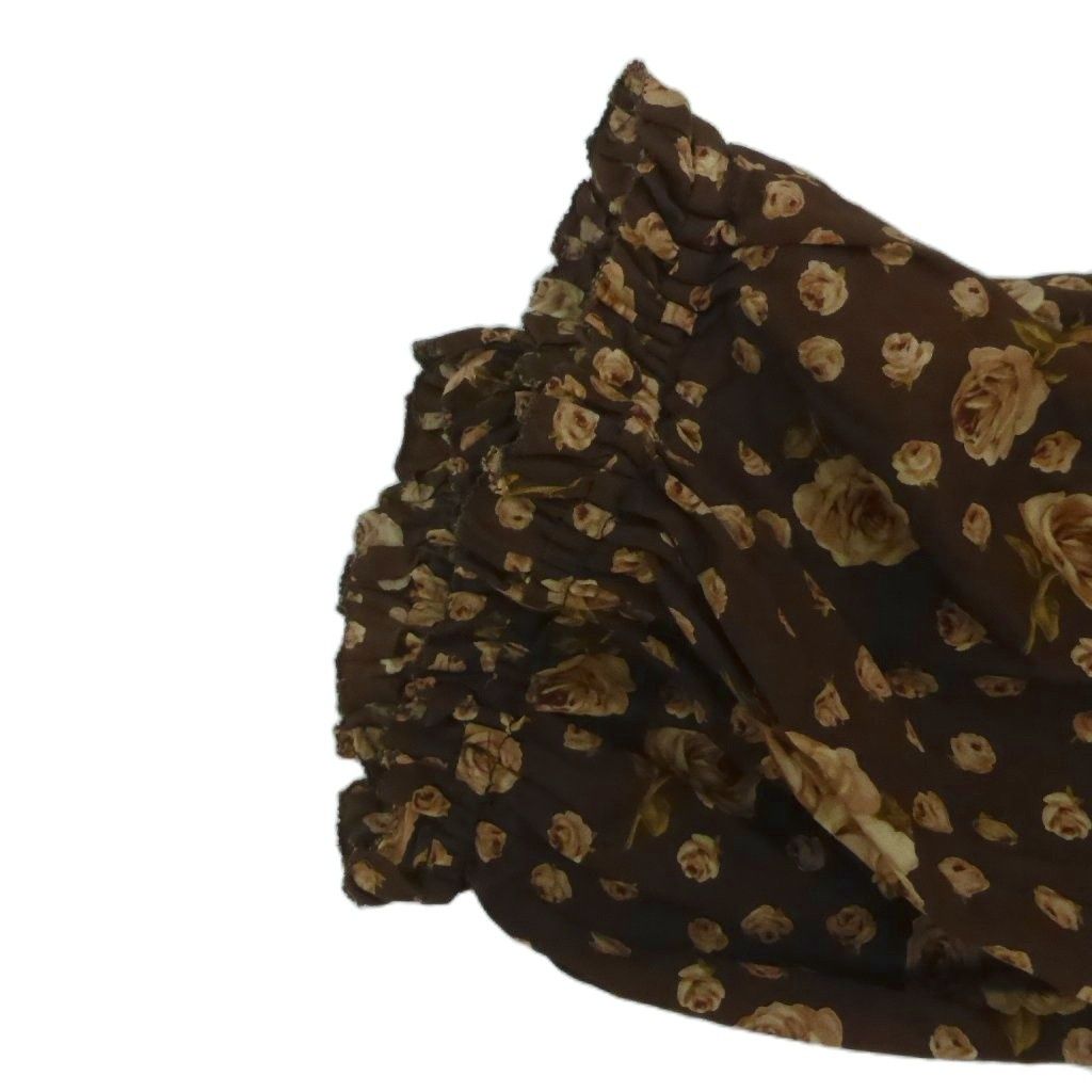 ピンクハウス PINK HOUSE ワンピース ラウンドネック ロング丈 茶色