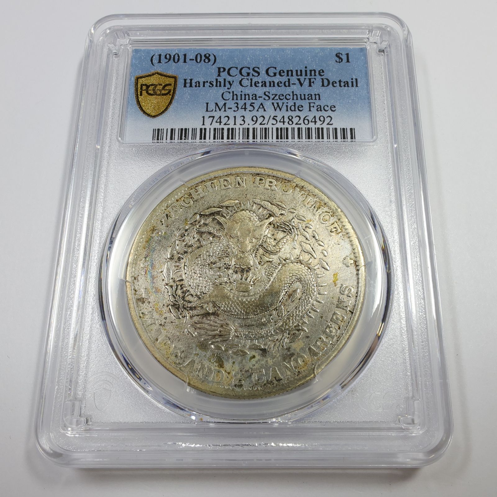1901-08 PCGS VF 詳細反転A - 中国四川 LM-345A 銀貨 1元 - メルカリ