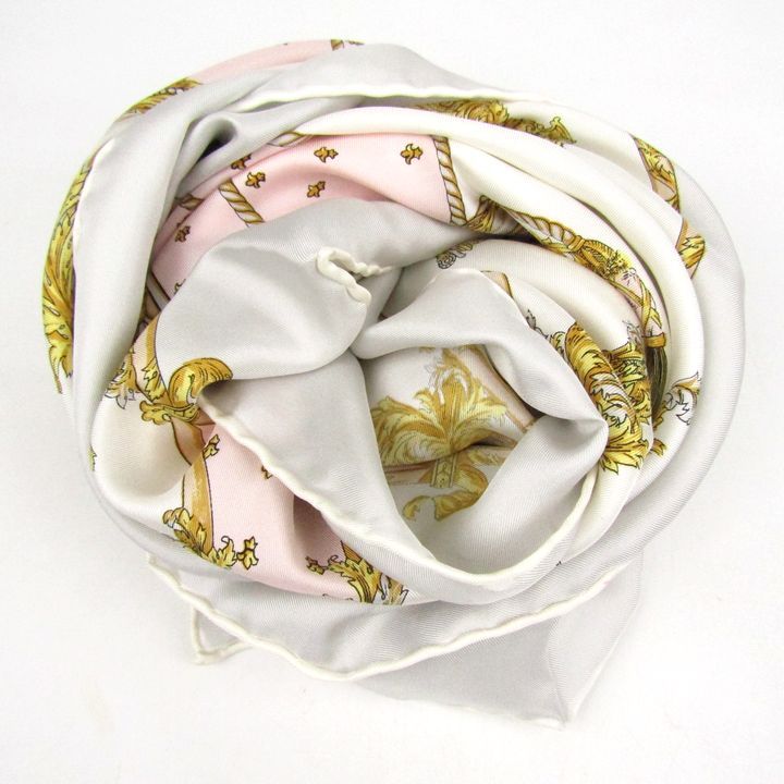 セリーヌ スカーフ 馬車柄 シルク ブランド レディース グレー CELINE