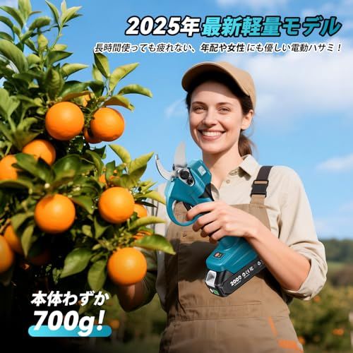 迅速に発送 2025最新改良 Elikliv 充電式剪定ばさみ 電動剪定バサミ 電動ハサミ 切断直径30 mm 高枝切りの延長ポールと接続 LEDディスプレイ搭載 ブラシレスモーター採用 2000 mAh大容量バッテリ―付き 軽量 ポ efe 58782