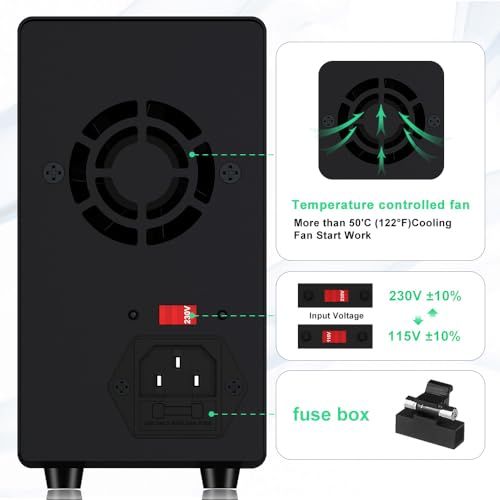  迅速に発送 直流安定化電源 4桁高精度LEDディスプレイ付き30 V 5 A可変DC電源 実験室用エンコーダ制御安定化電源 43 c 3 dff 1 その他 キッチン 食器