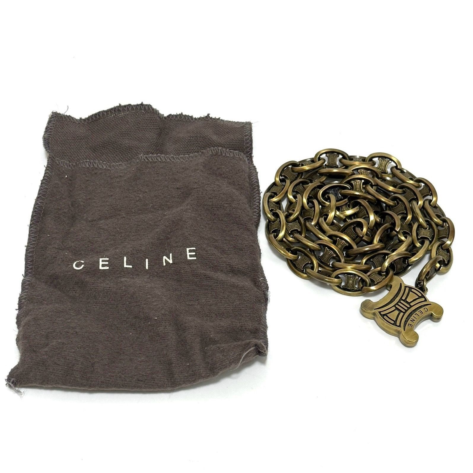 セリーヌ チェーンベルト ネックレス ゴールド gold トリオンフ