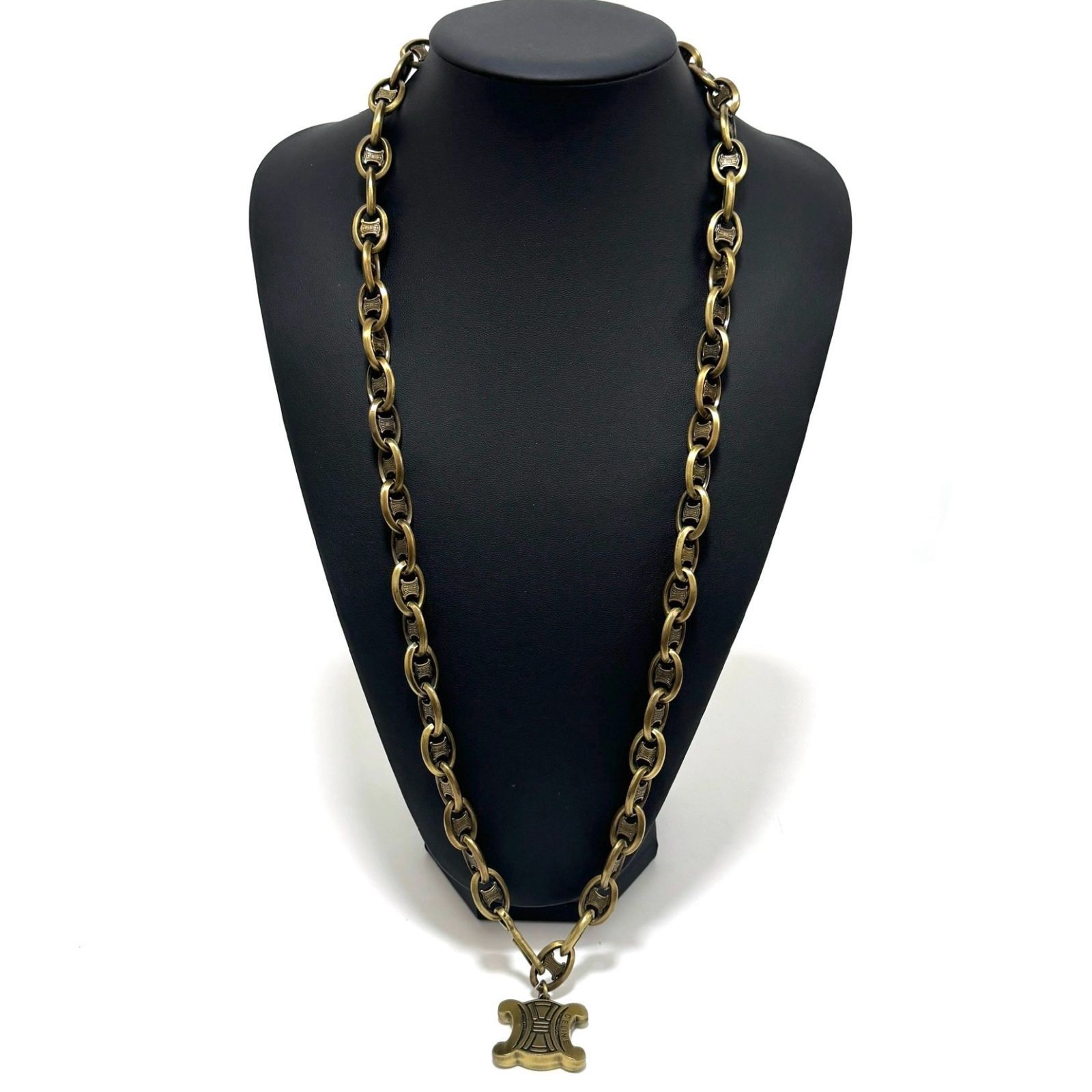 セリーヌ チェーンベルト ネックレス ゴールド gold トリオンフ